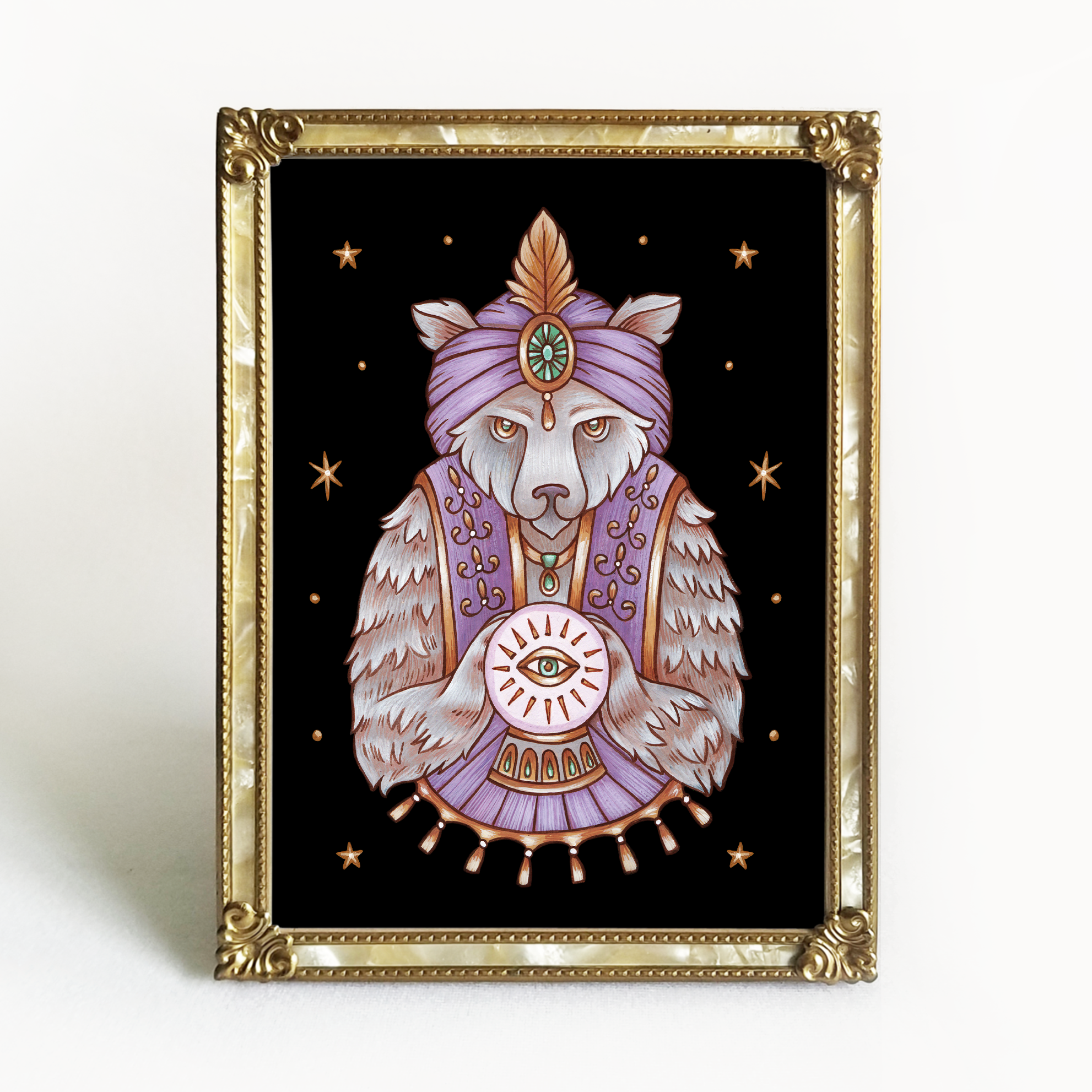 Psychic Bear Art Print