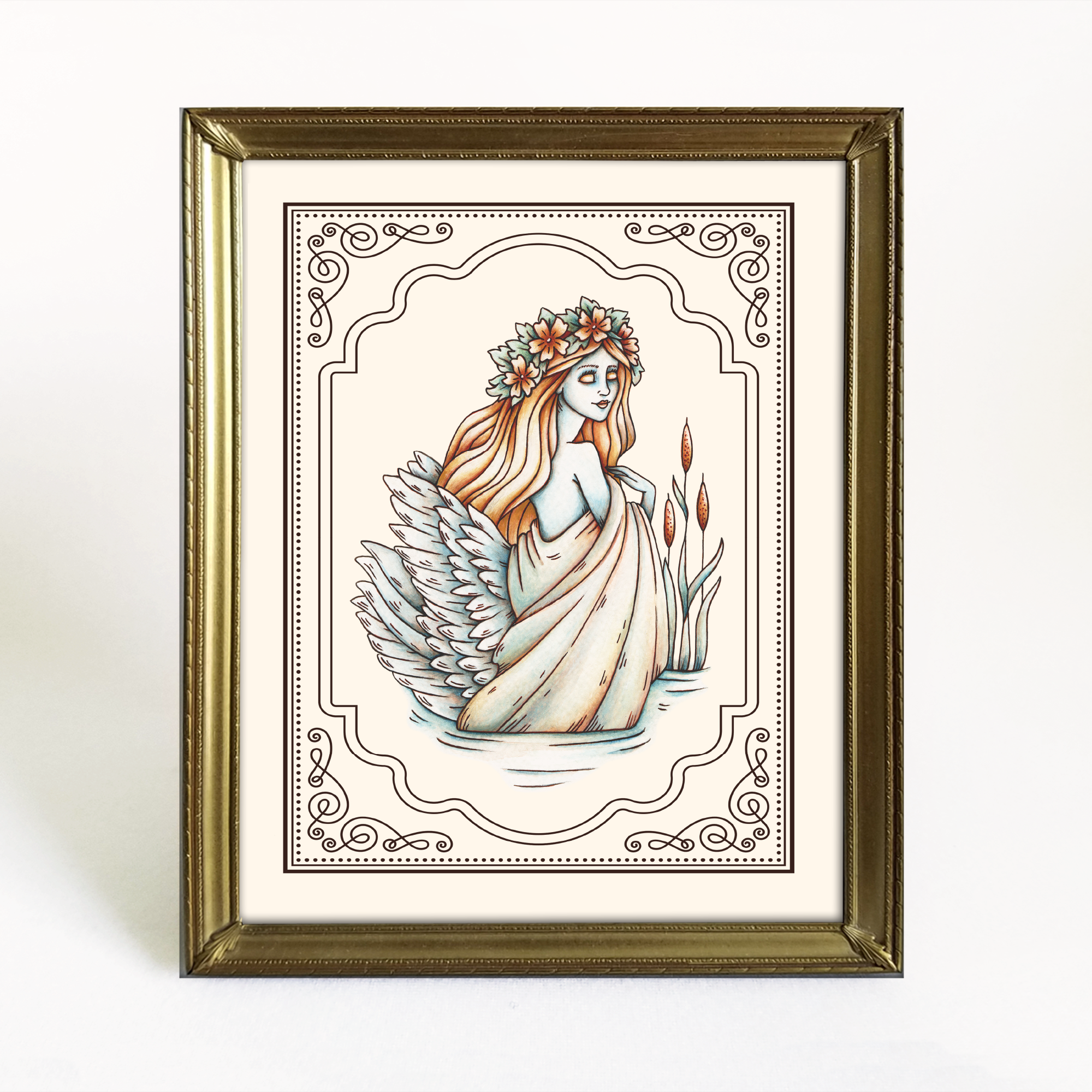 Deva-Lebed Art Print (Swan Maiden)