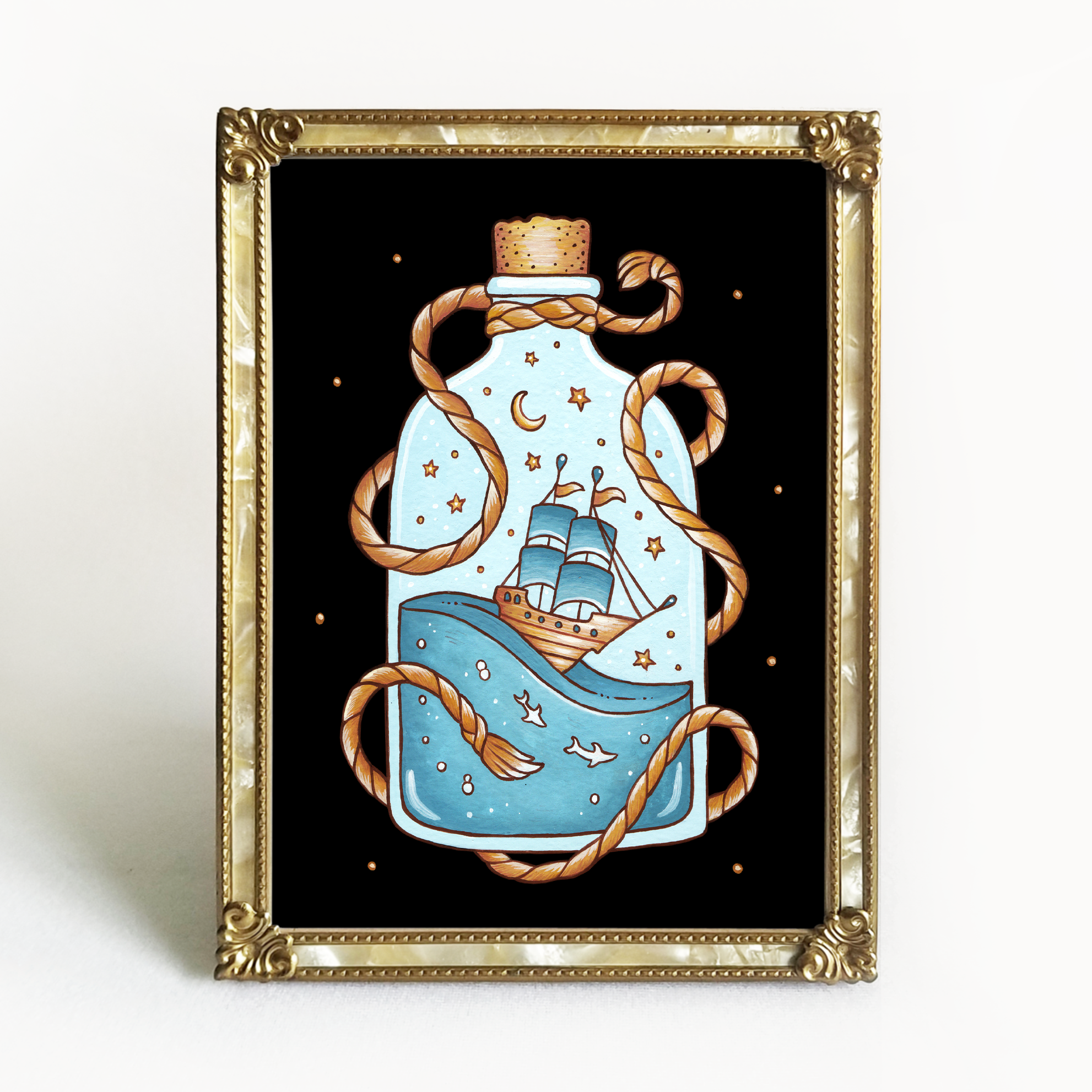 Bottled Ship Art Print