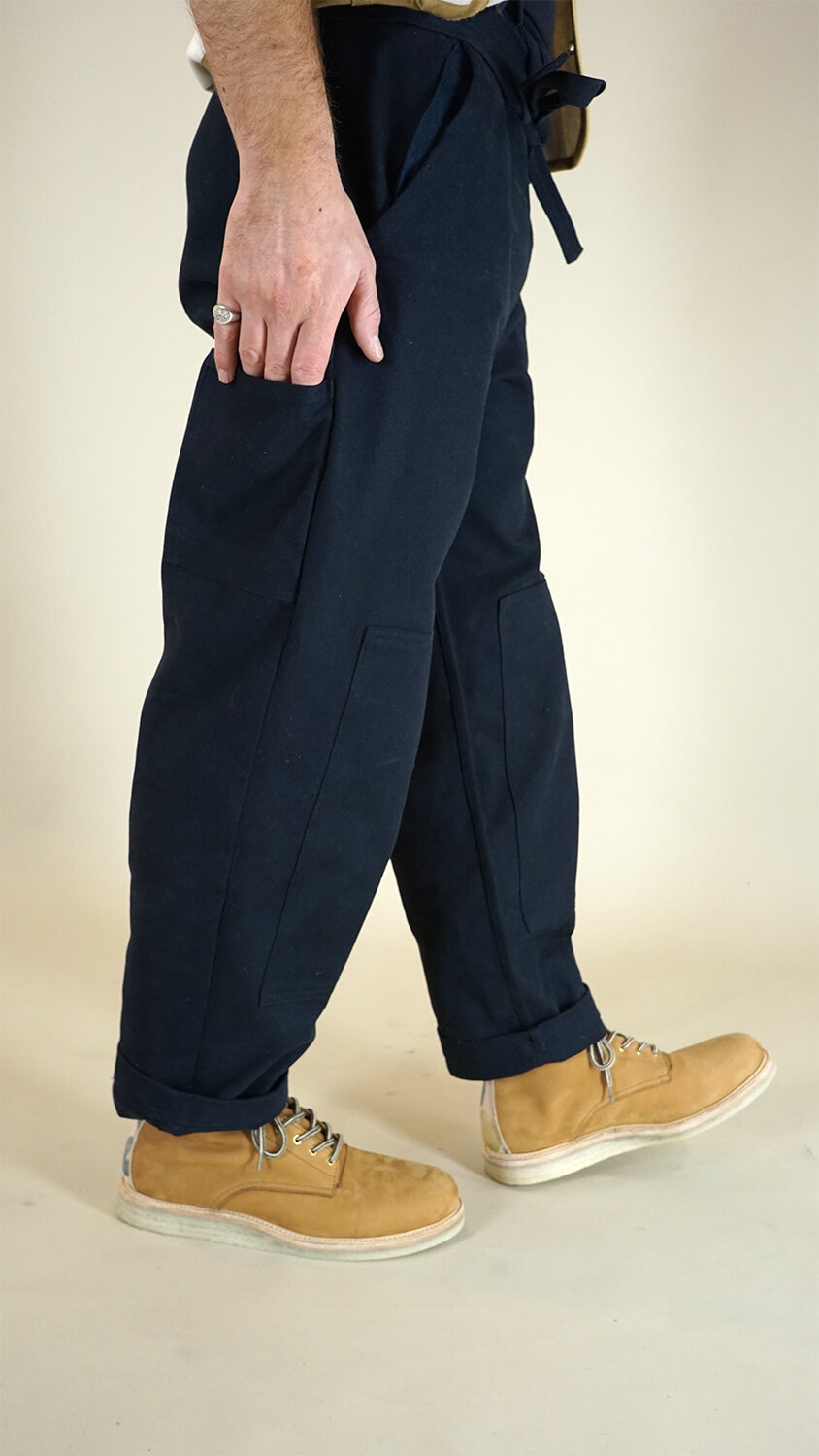 Heavy Cotton Slim TurnUp Trouser  MEEM  Silk joggers Casual denim  Trousers