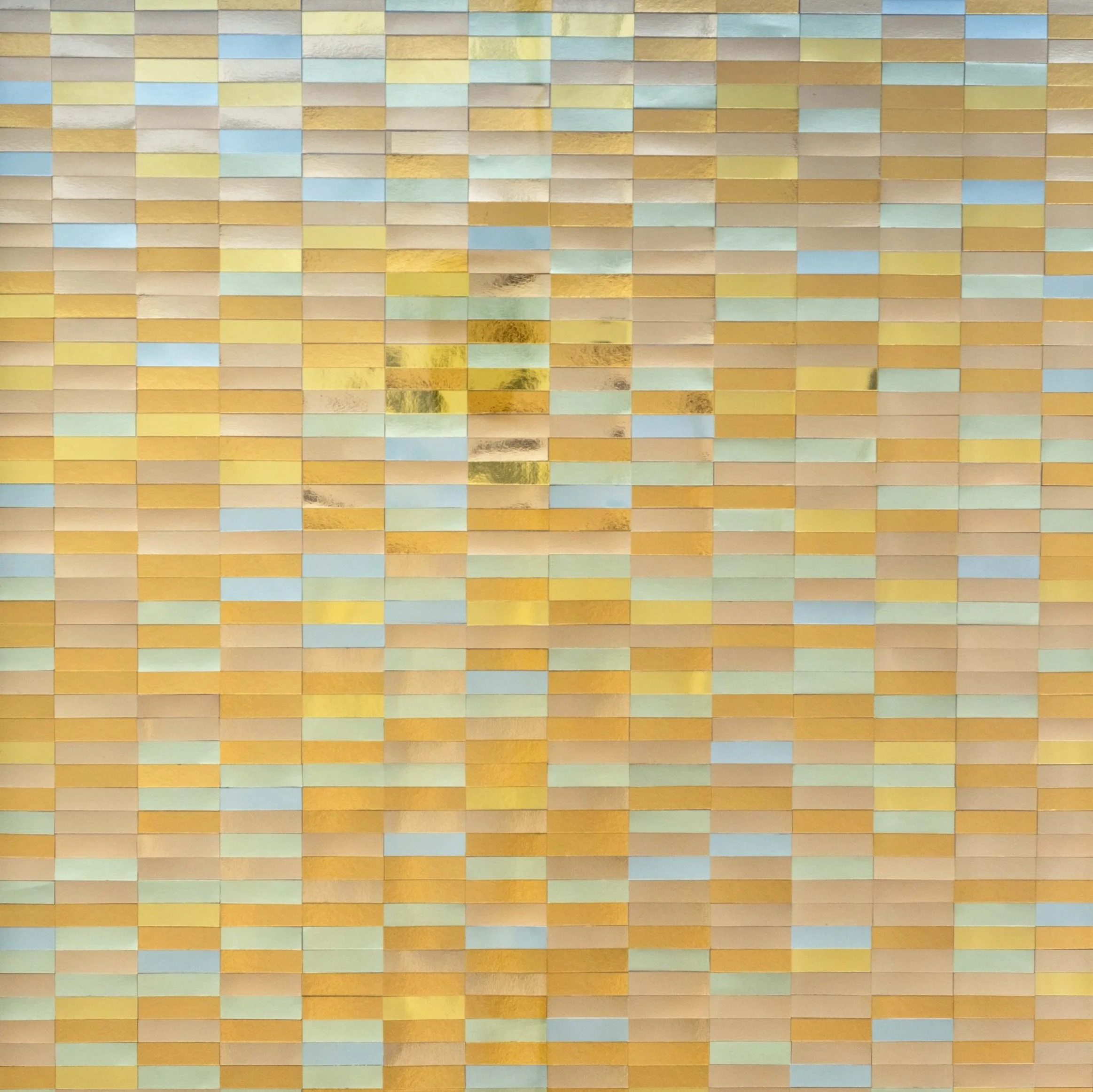  Gold and Green Reflections (199),  12-2023 Foil Card Stock on Paper 24" x 24"