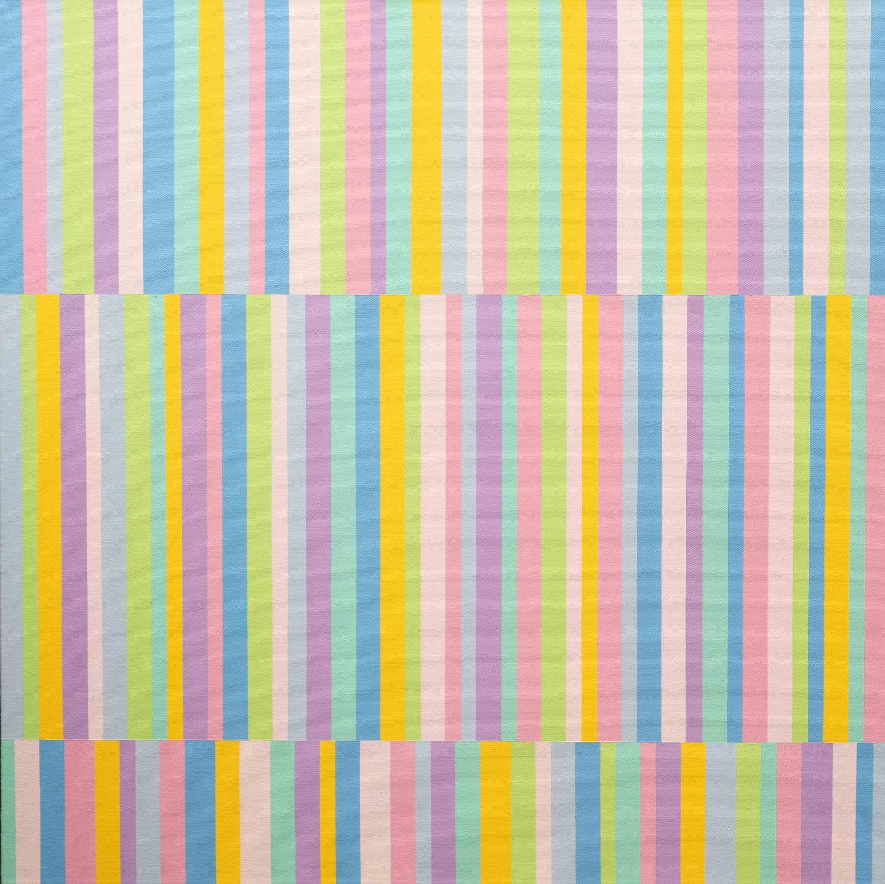  Pastel Ribbons (249),  09-2024 Acrylic on Canvas 36" x 36" x 1 1/2"