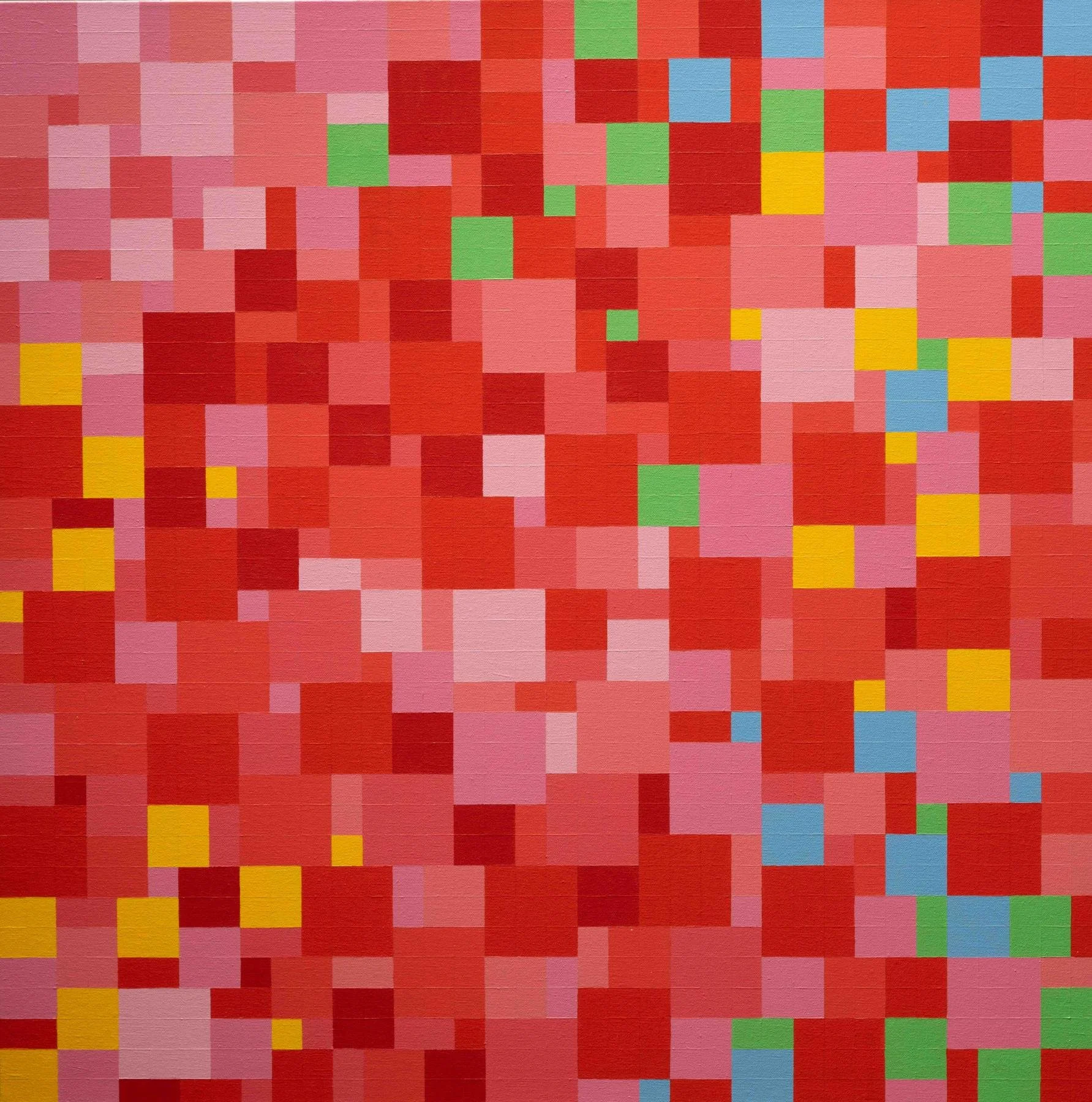  Red Squares (236),  07-2024 Acrylic on Canvas 36" x 36" x 1 1/2"