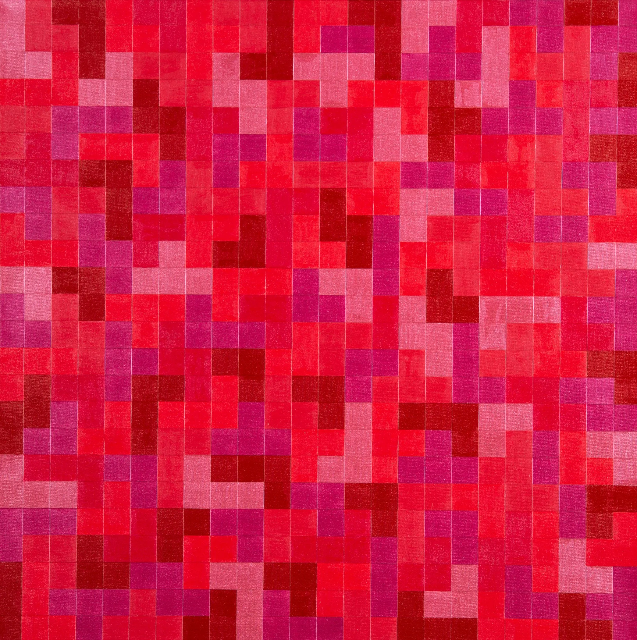 Red Fusion (192),  10-2023 Metallic Acrylic Paint on Canvas 36" x 36" x 1 1/2"