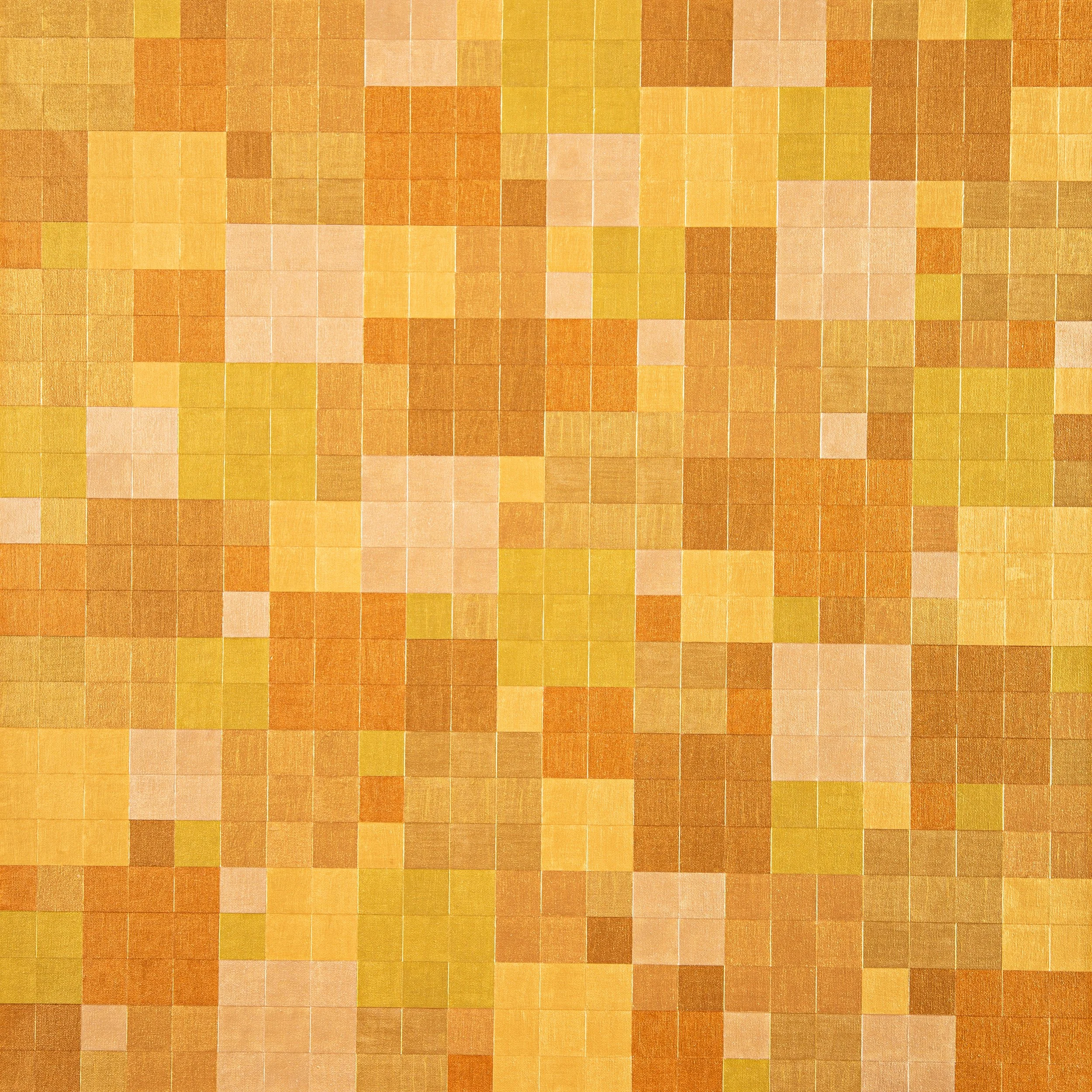  Golds (172),  04-2023 Metallic Acrylic on Canvas 36" x 36" x 1 1/2"