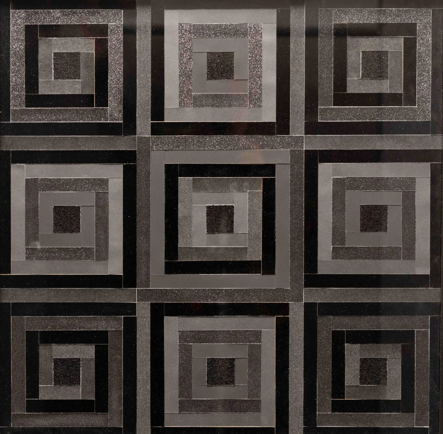  Black on Black (256),  10-2024 Foil Card Stock on Paper 24" x 24"
