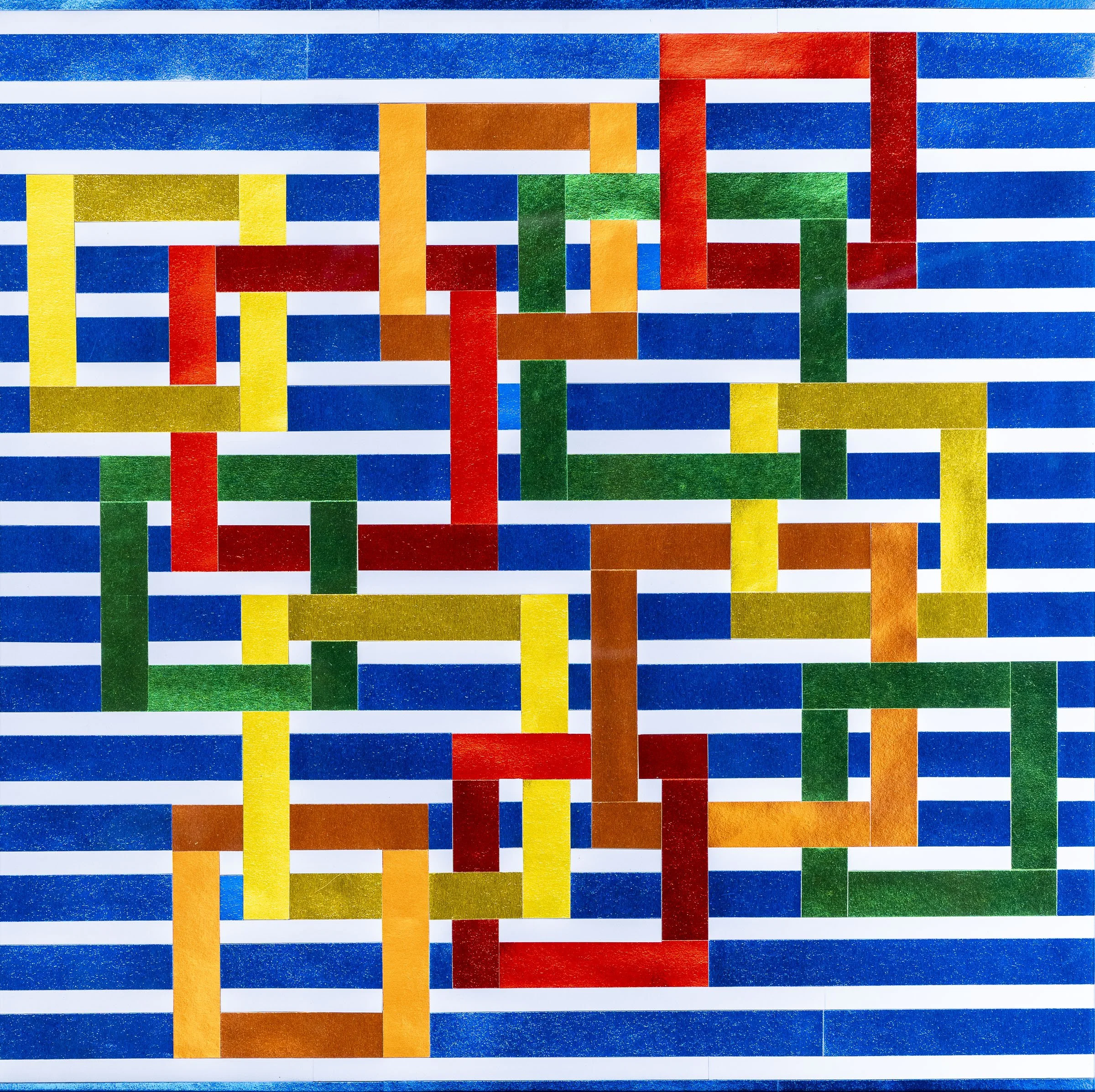  Twelve Metallic Rings (310),  03-2026 Foil cardstock on paper 24" x 24"