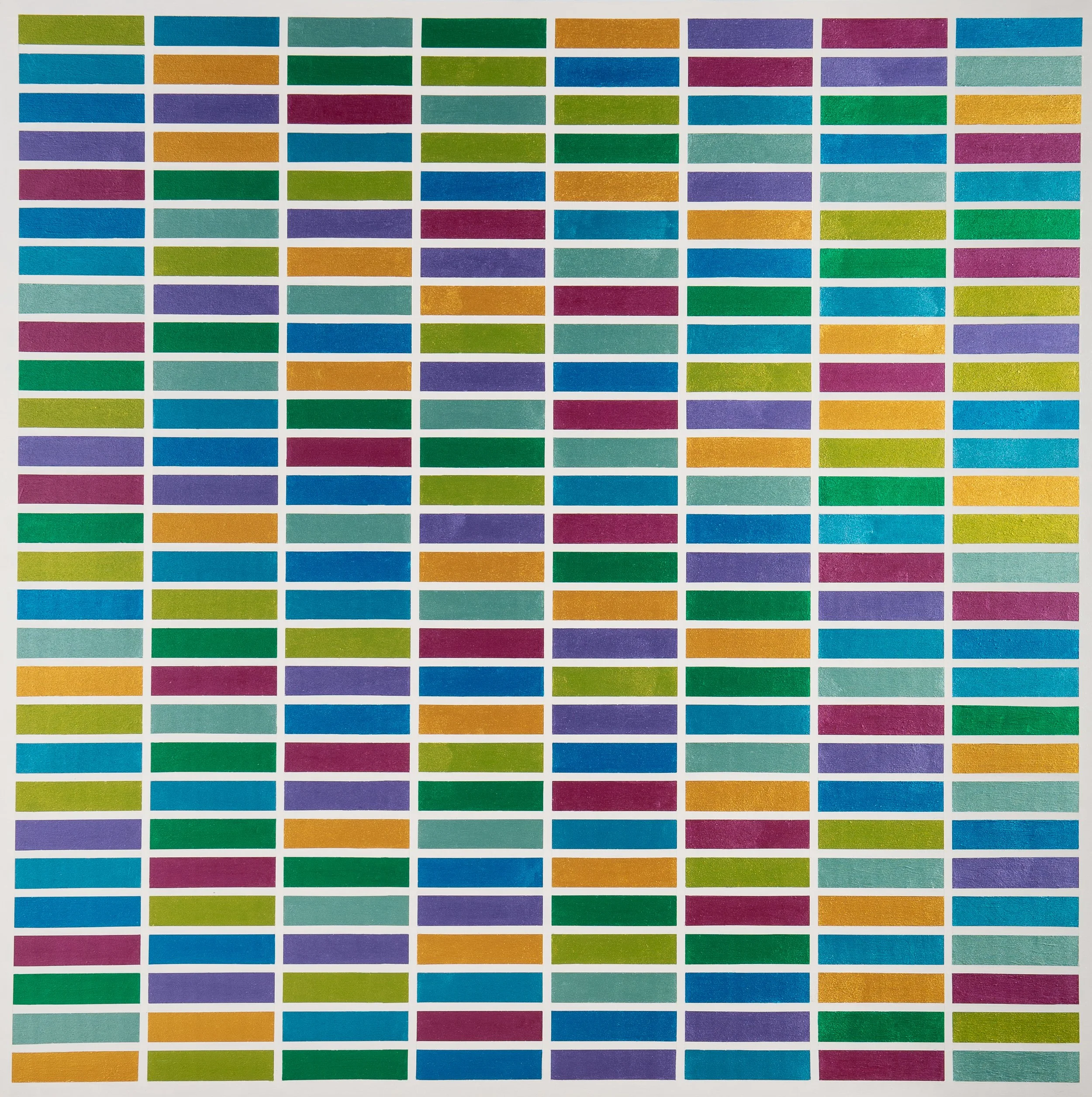  Metallic Rectangles (120),  02-2022 Metallic Acrylic on Panel 36" x 36" x 1 1/2"