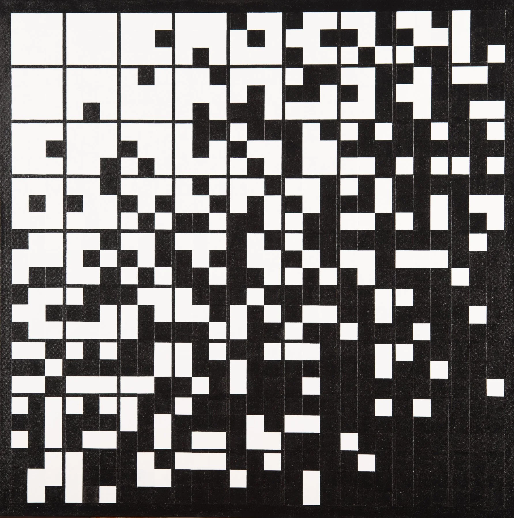  White to Black (186),  08-2023 Acrylic on Canvas 36" x 36" x 1 1/2"