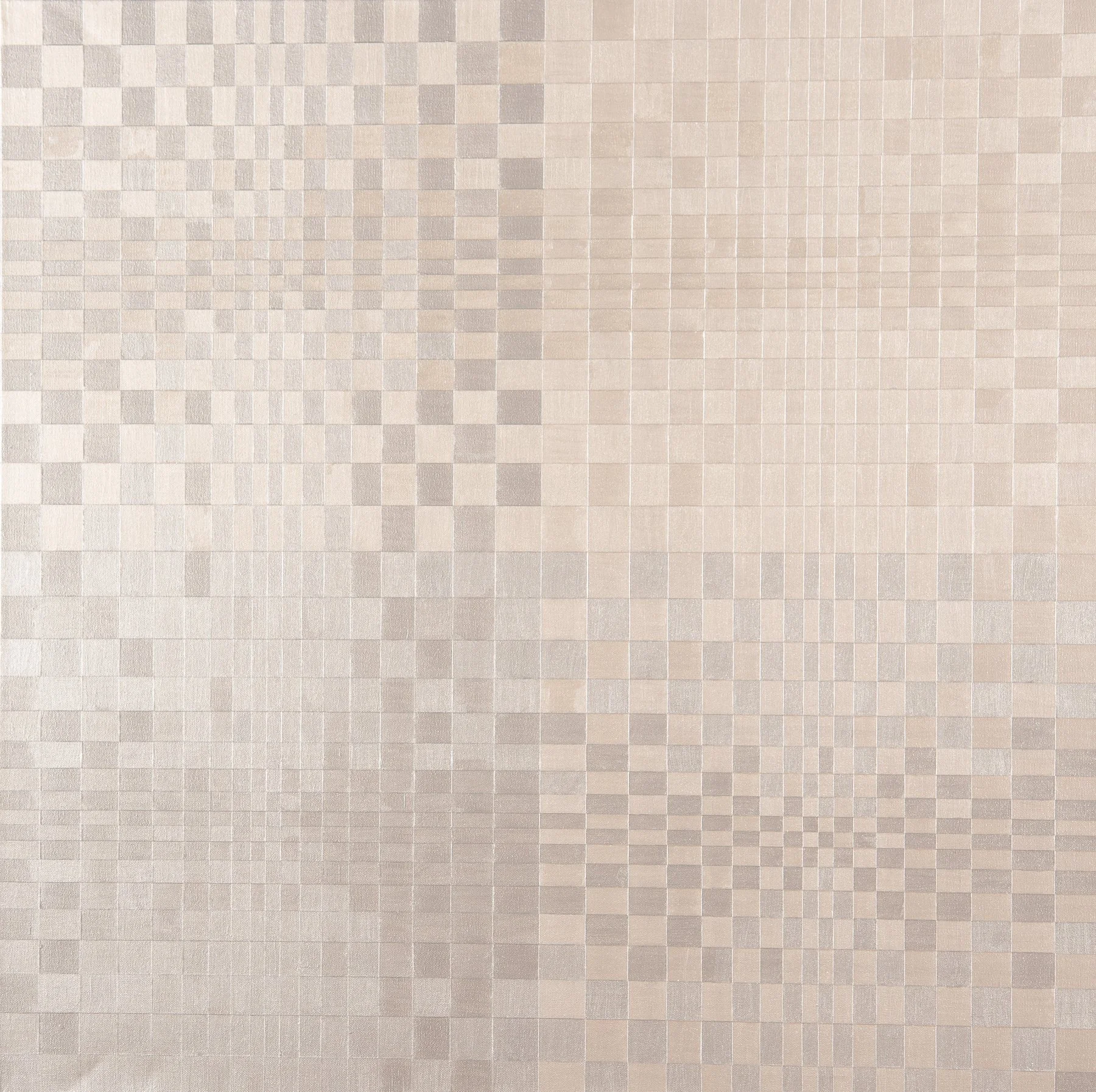  Silver Moire (185),  08-2023 Metallic Acrylic on Canvas 36" x 36" x 1 1/2"