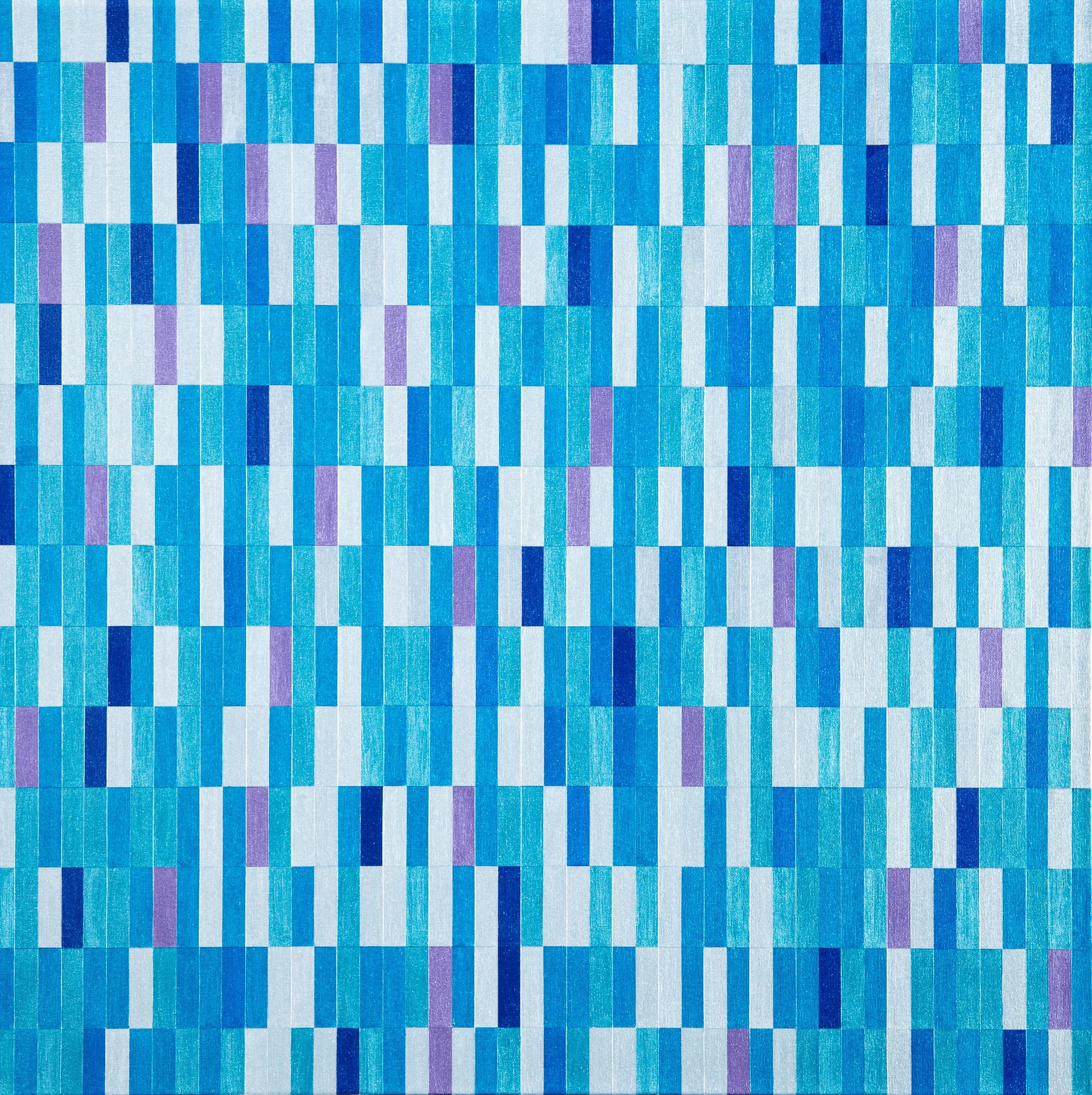  Ice Blue (177),  05-2023 Metallic Acrylic on Canvas 36" x 36" x 1 1/2"