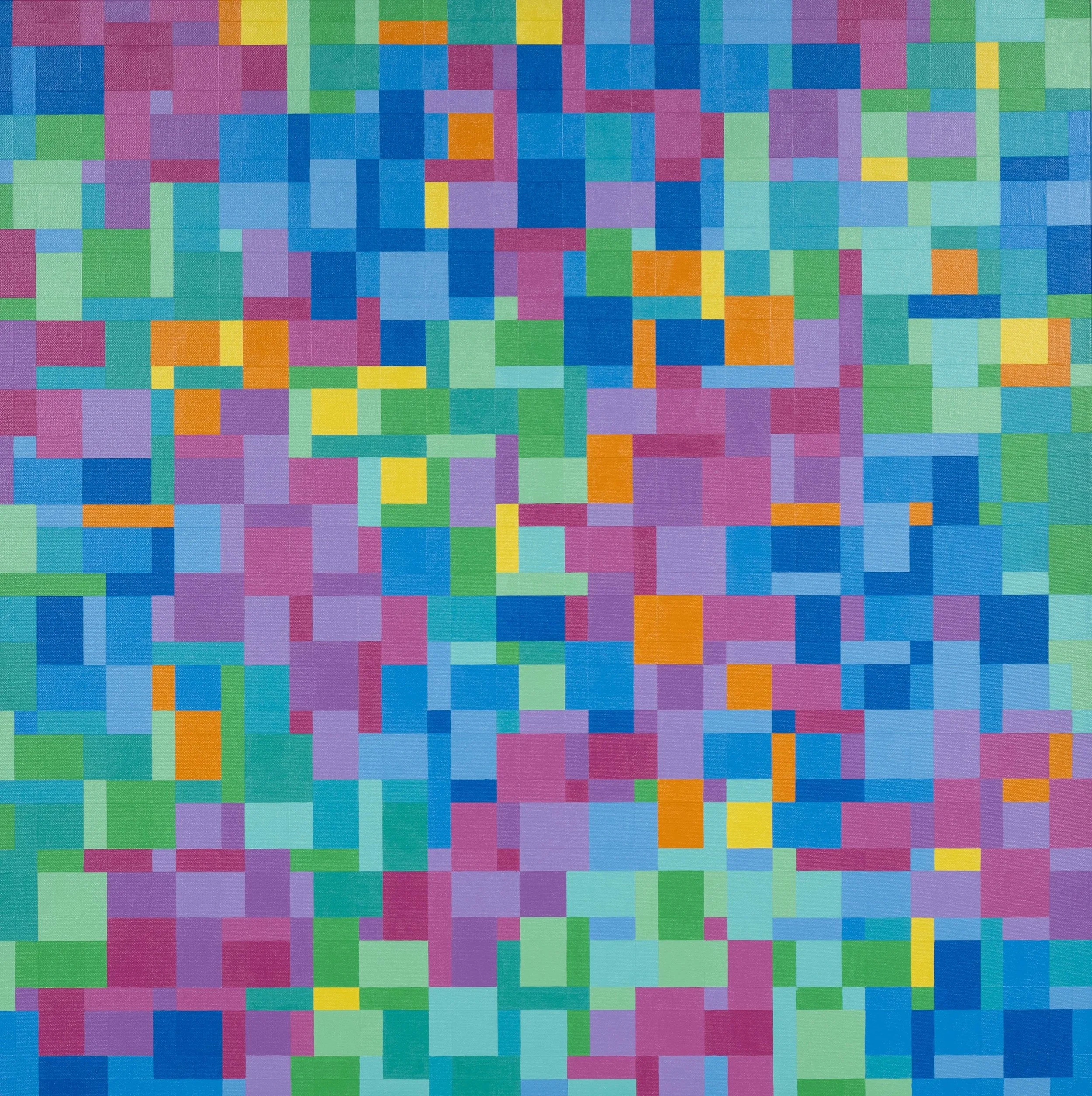  Fourteen Color Garden (308),  02-2026 Acrylic on Canvas 36" x 36"