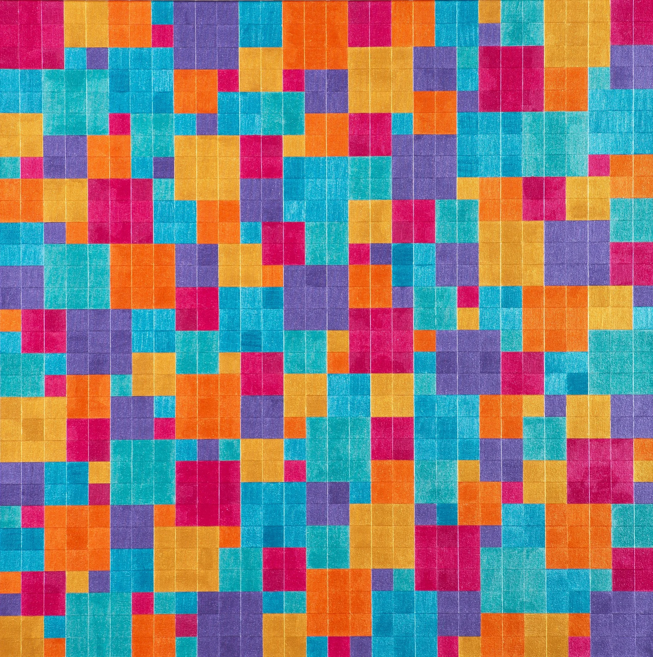  Six Color (188),  10-2023 Metallic Acrylic Paint on Canvas 36" x 36" x 1 1/2"