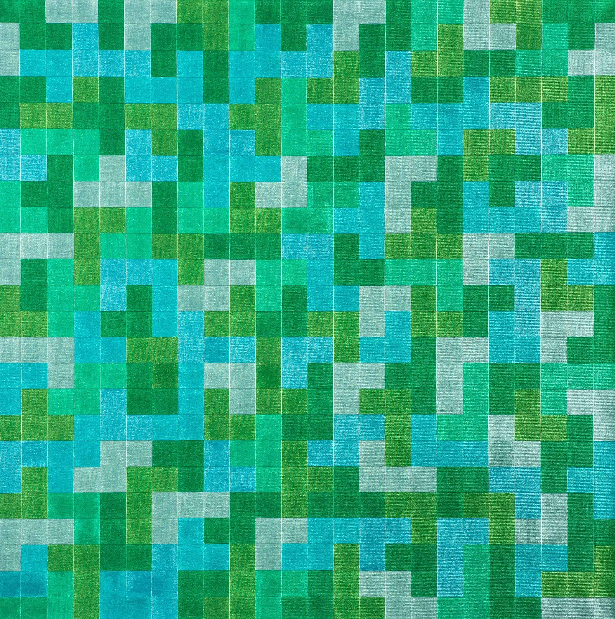  Verdant (191),  09-2023 Metallic Acrylic Paint on Canvas 36" x 36" x 1 1/2"