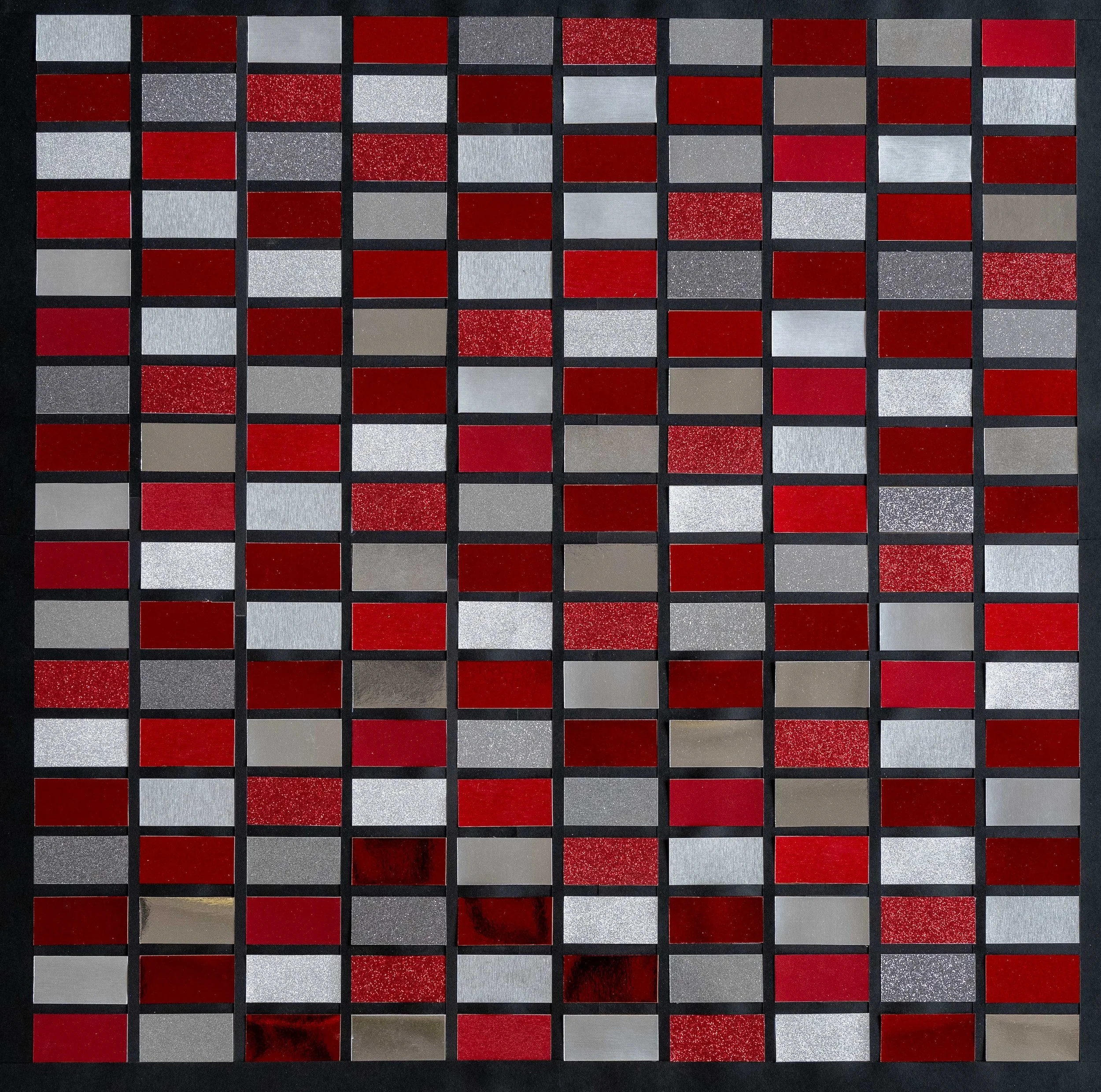  Red and Silver (296),  10-2025 Foil Card Stock on Paper 24" x 24"