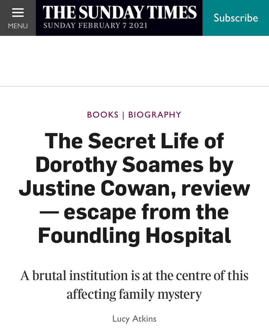 The Secret Life of Dorothy Soames-escape from the Foundling Hospital: A brutal institution is at the centre of this affecting family mystery. - The Times