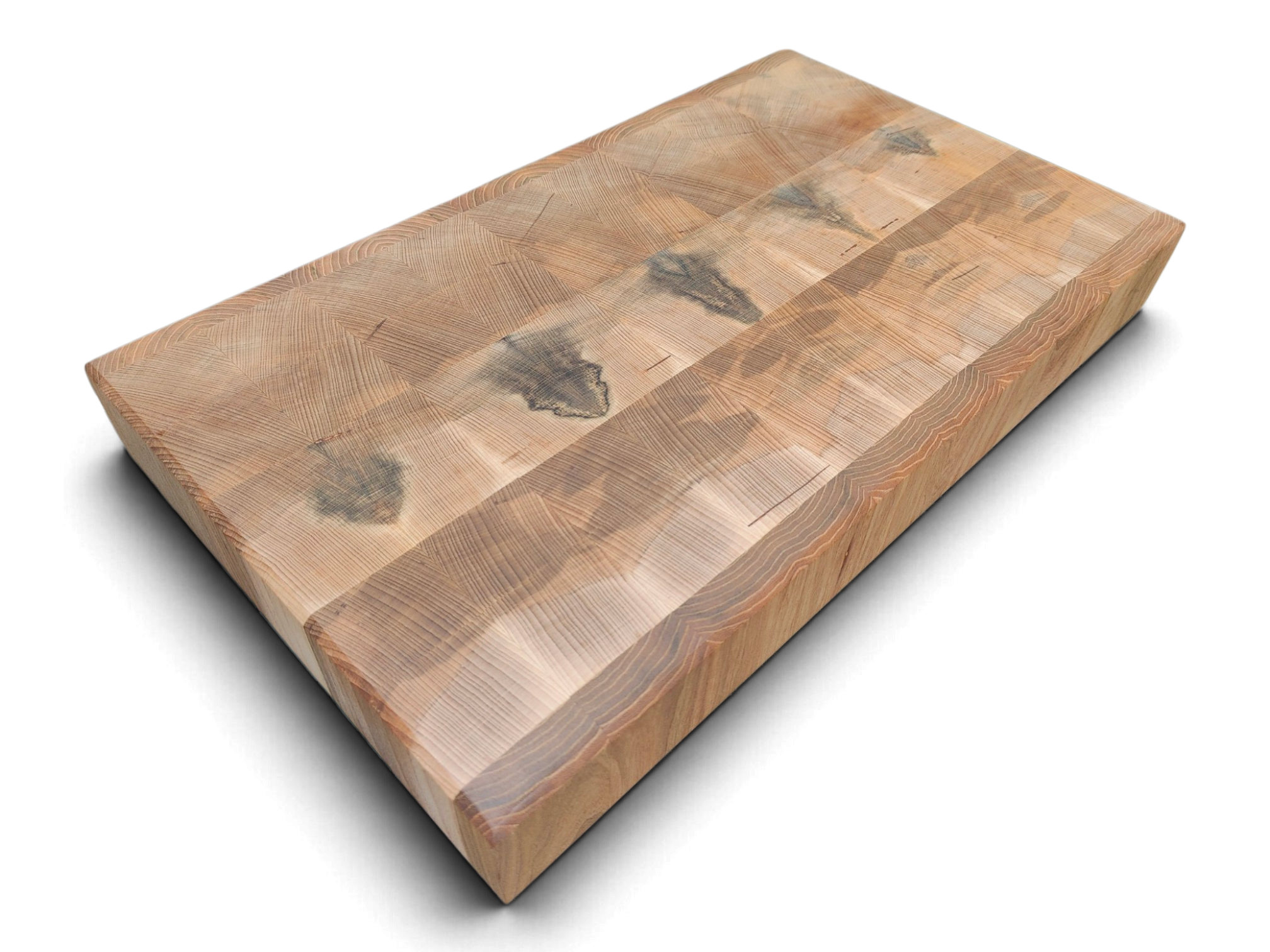 Side profile of a 62mm thick Irish end grain chopping board