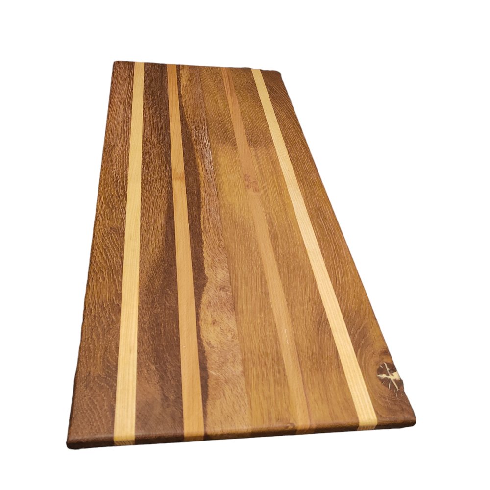 Ash, Oak, Beech Edge Grain wooden board — Bespoke Boards by Andrú