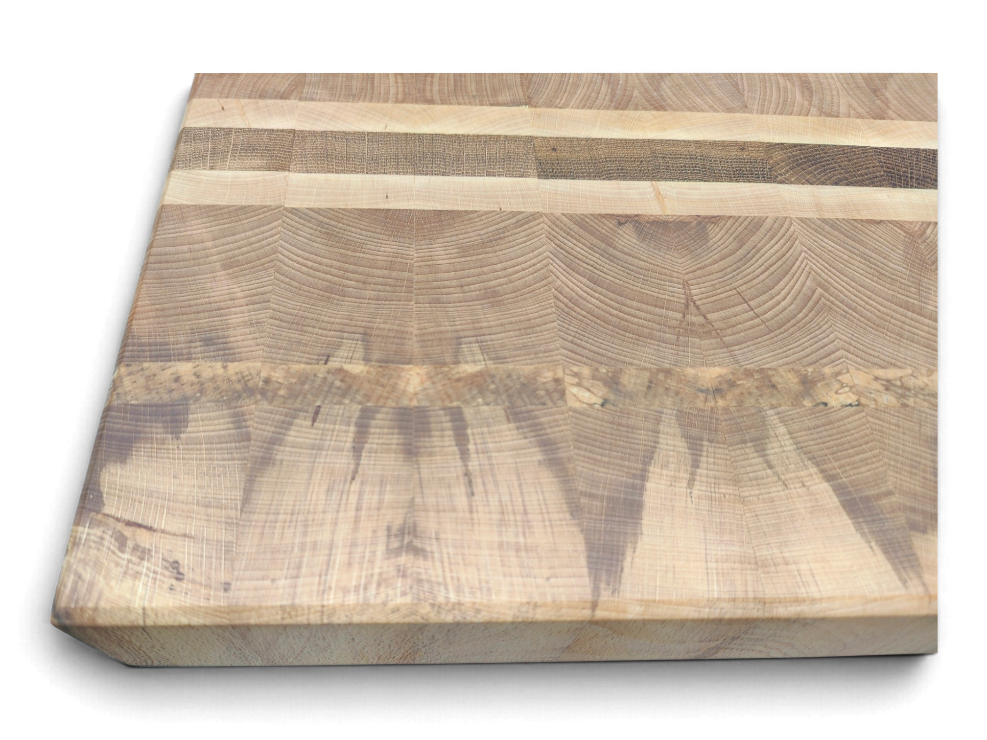 Flame figure in Irish beech end grain, close detail