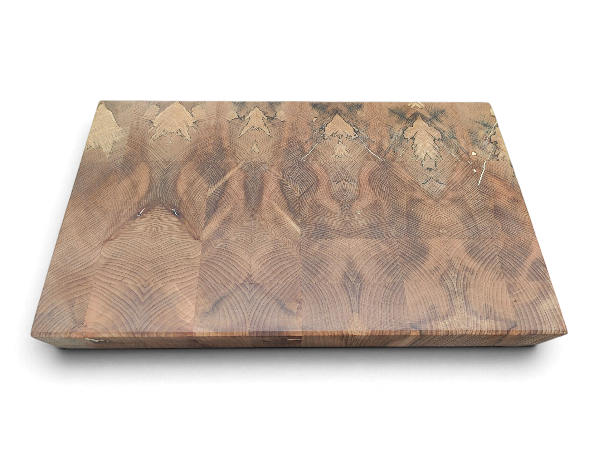 Handmade Irish end grain chopping board in flame beech