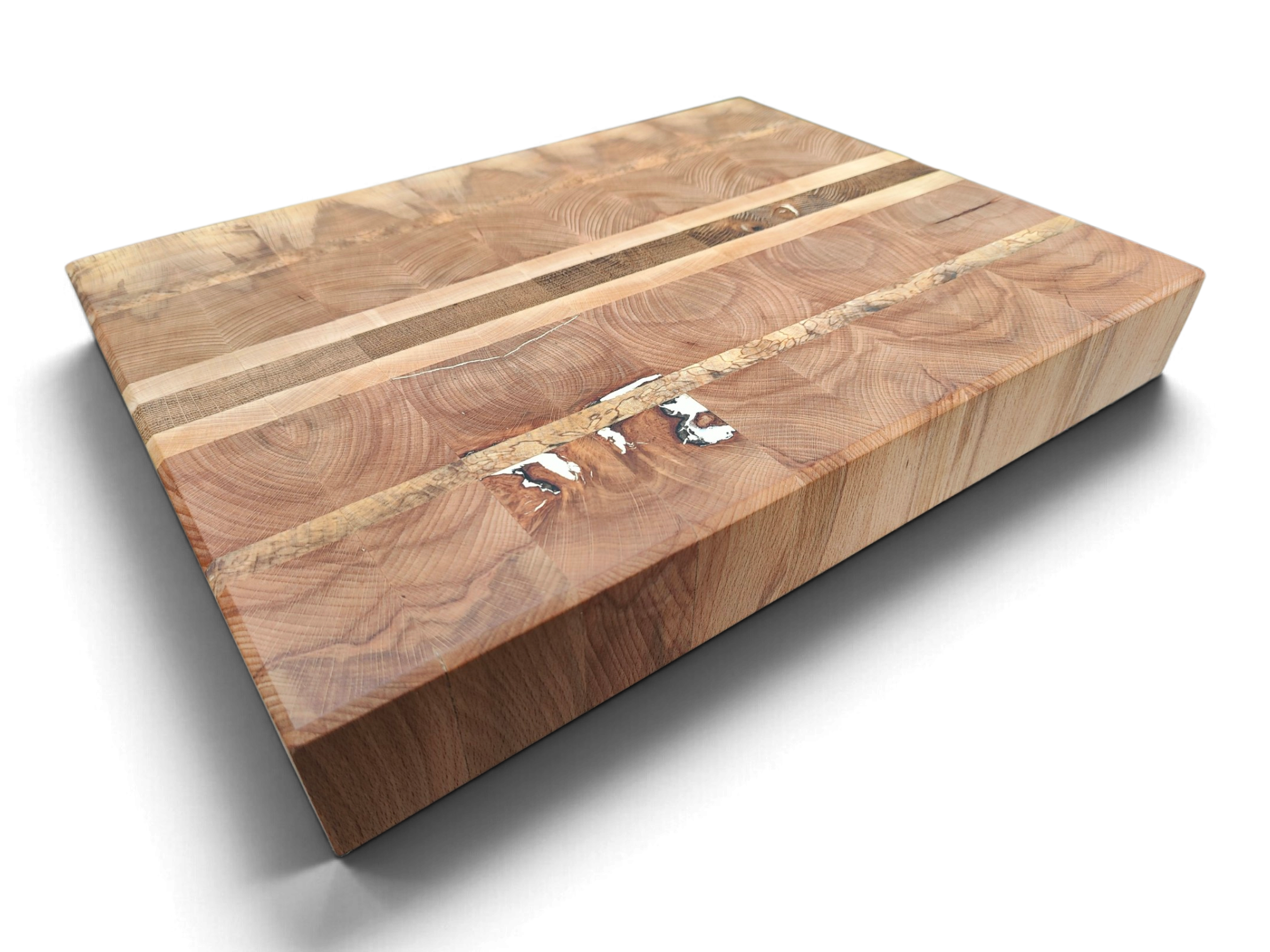 Side profile of a 60mm thick Irish end grain chopping board