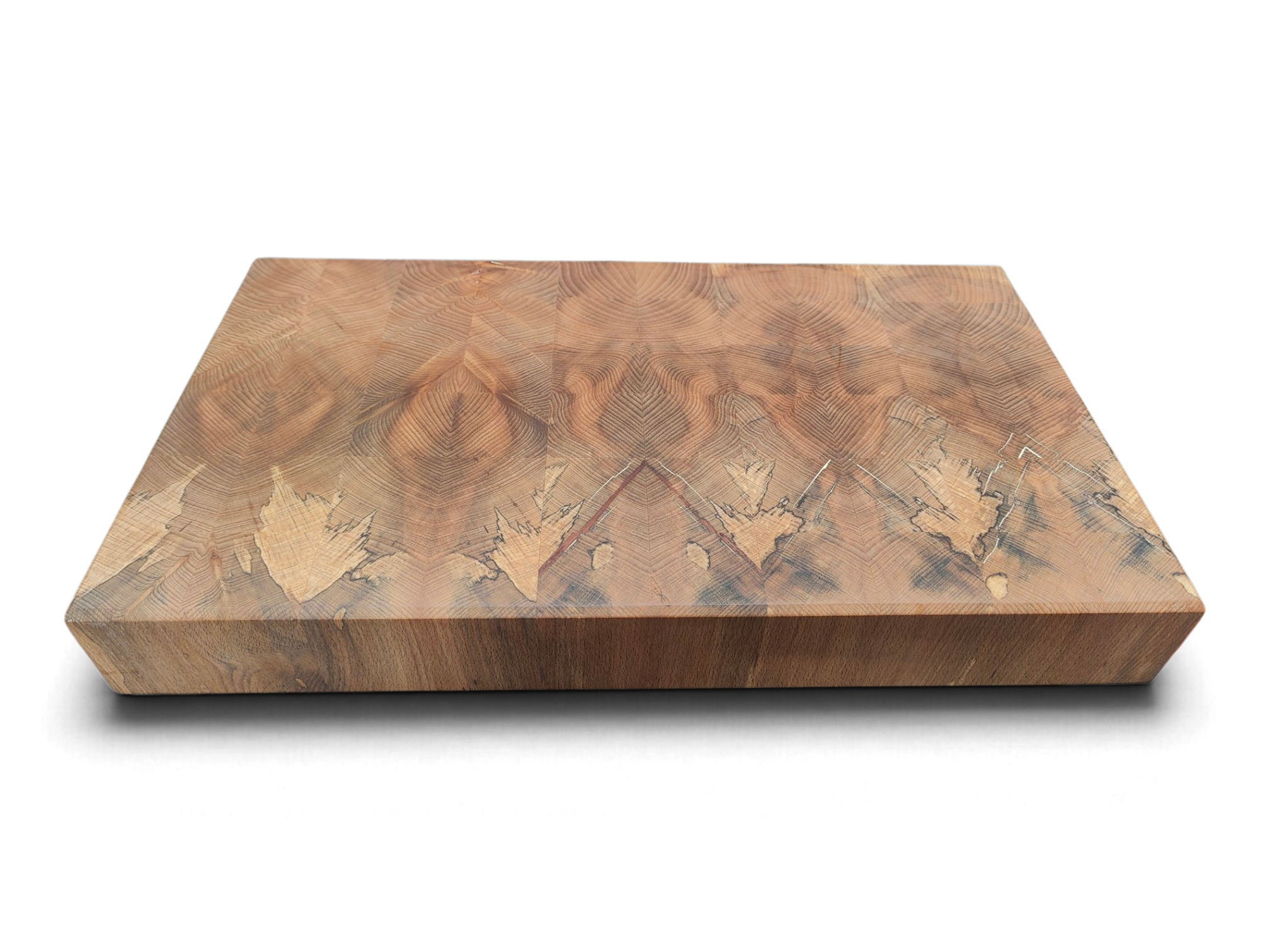 Single slab Irish flame beech end grain chopping board with spaltingg