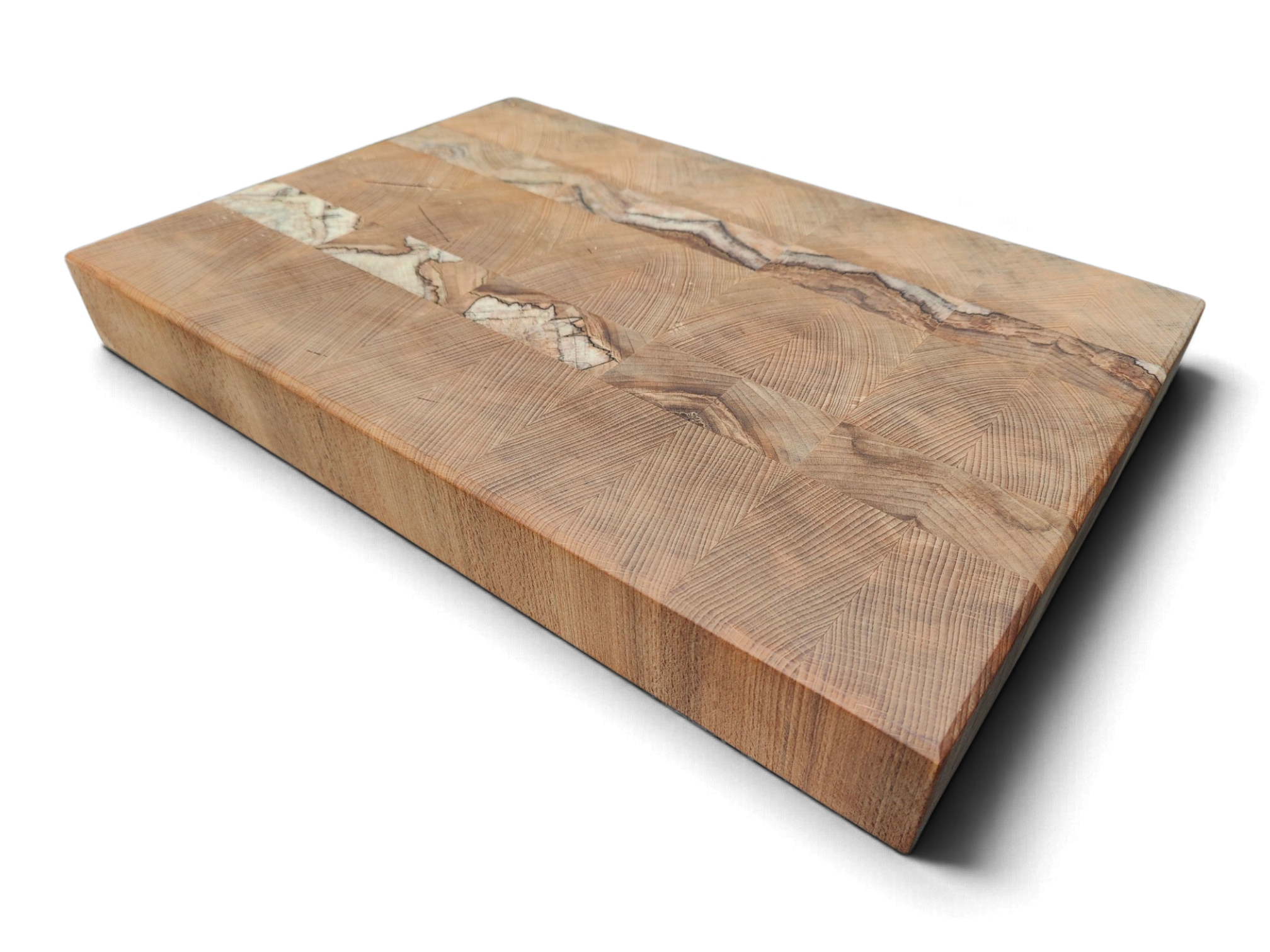 Side profile of a 60mm thick Irish end grain chopping board