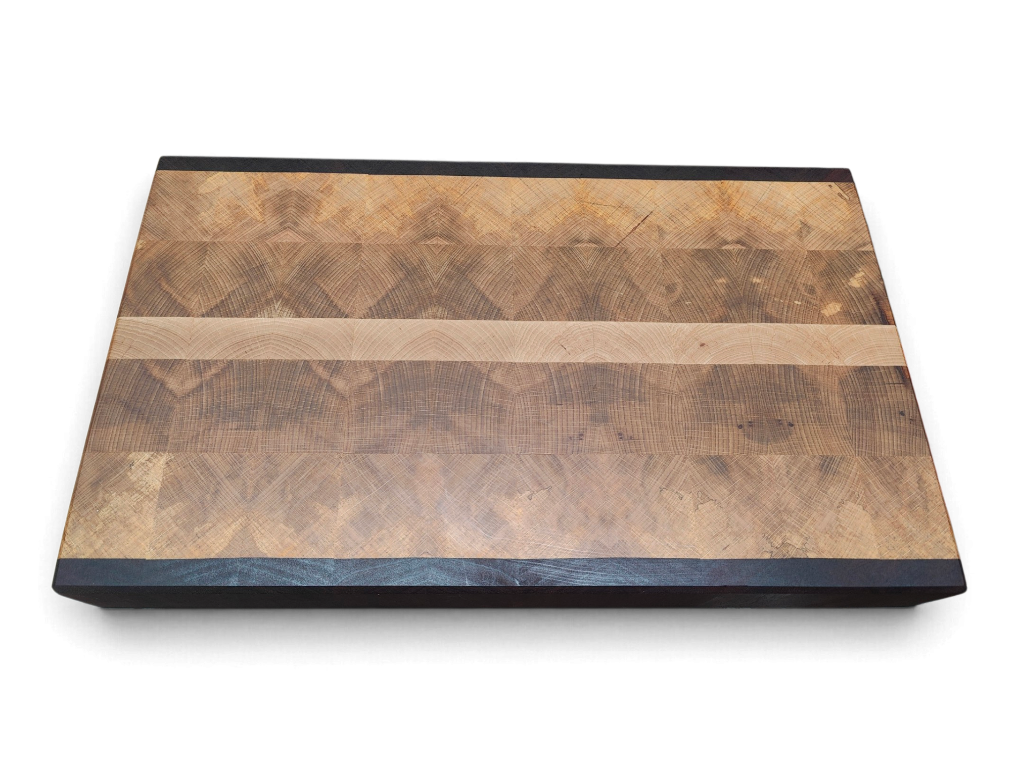 Flame figure in Irish beech end grain, close detail