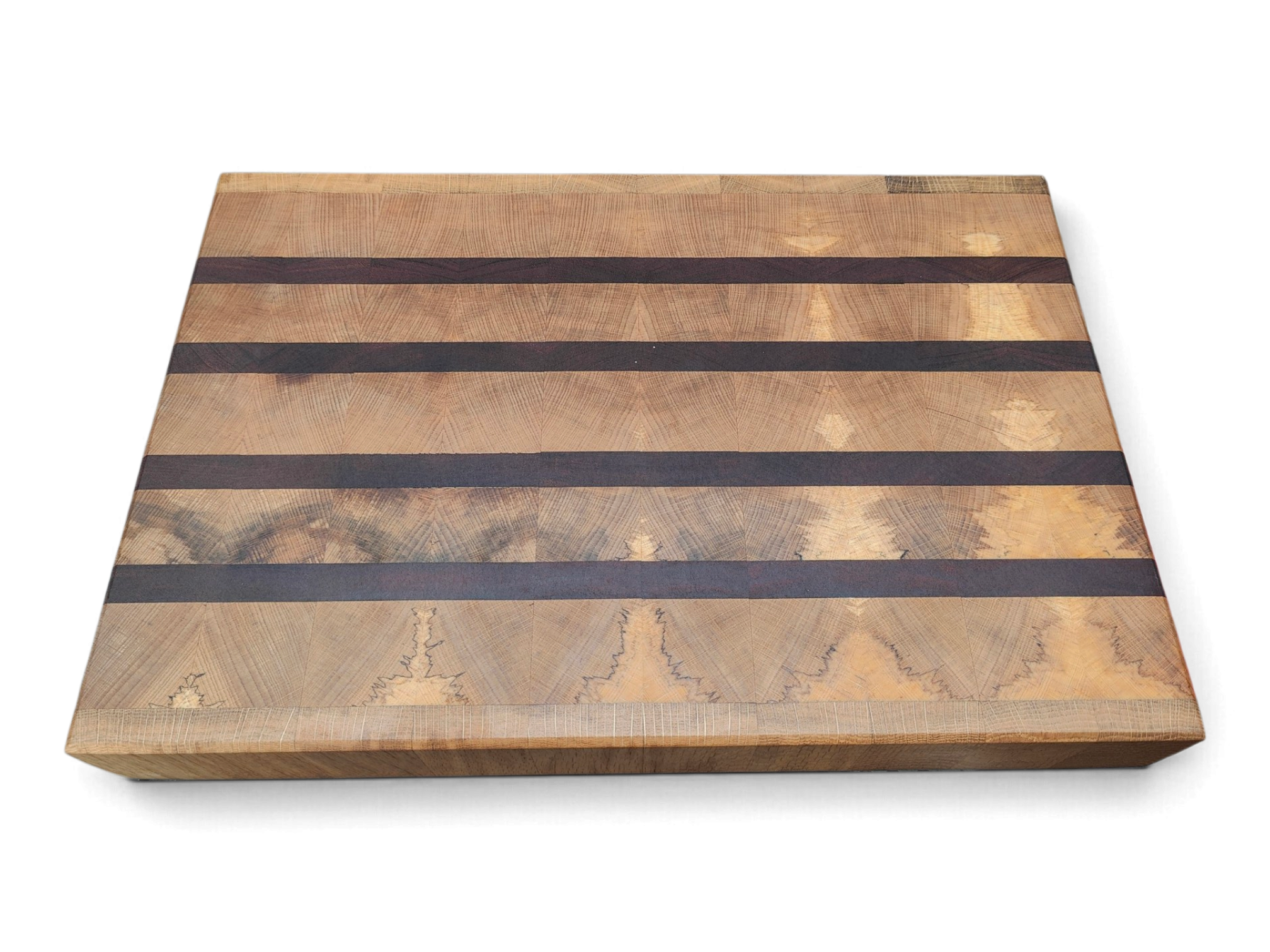 Light spalting in flame beech end grain, close detail