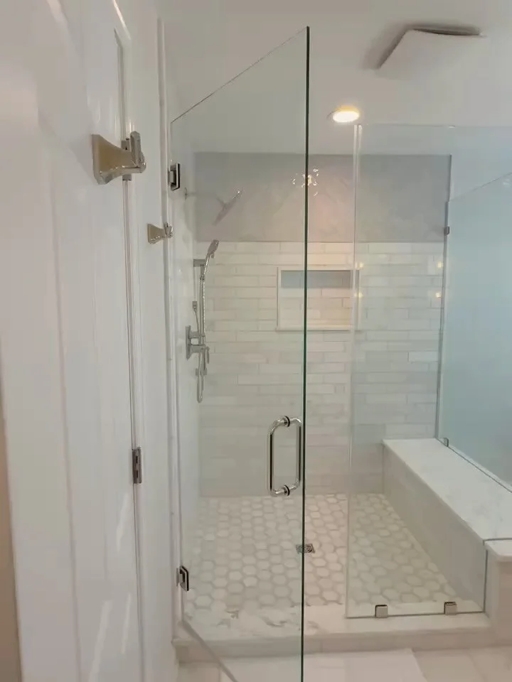First look at a newly remodeled primary bathroom in Gaithersburg, MD. ✨

The oversized platform tub was replaced with a sculptural freestanding soaking tub and floor-mounted filler, instantly simplifying the space. A three-arm chandelier with soft dr