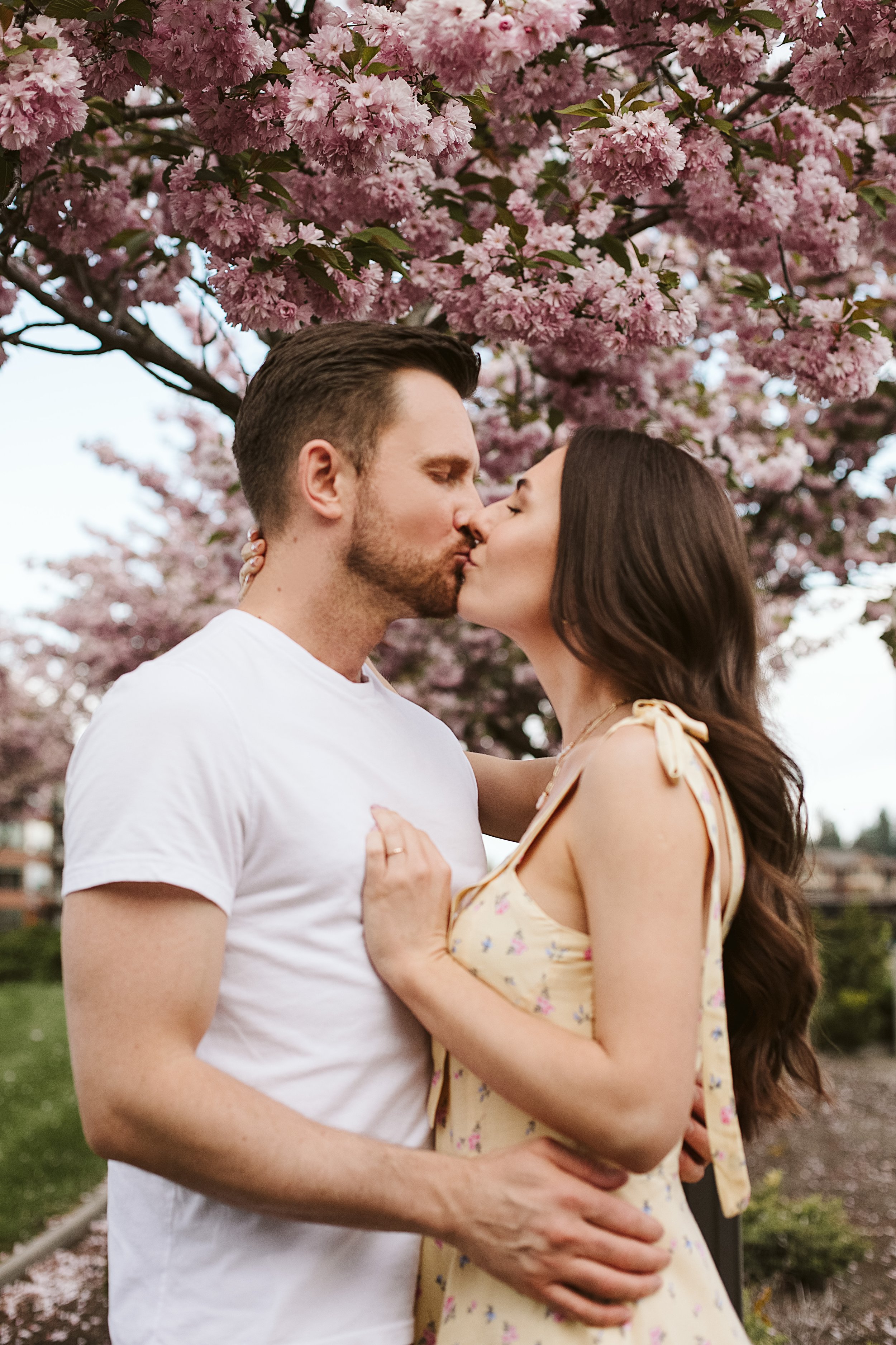 Cherry Blossom Romantic Session in Coeur dAlene, Idaho — Katya Higgins Photography