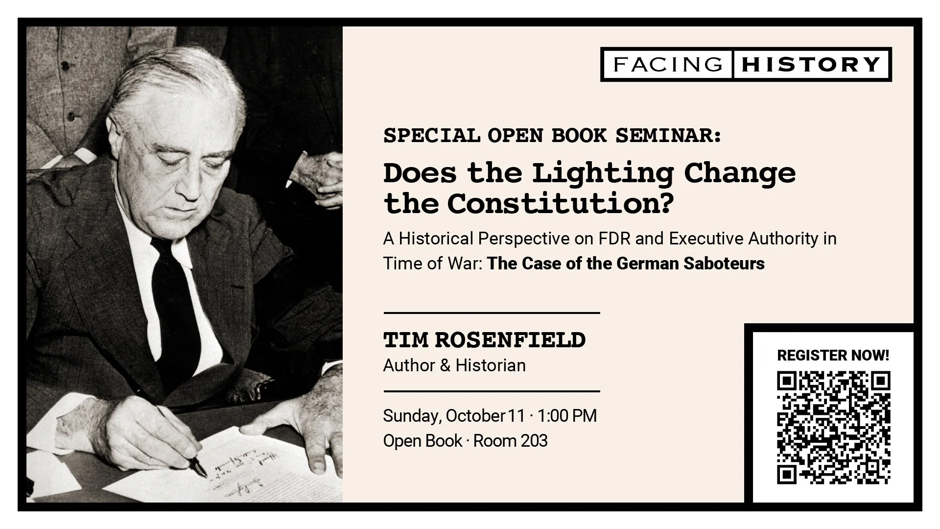Facing History Fall Seminar