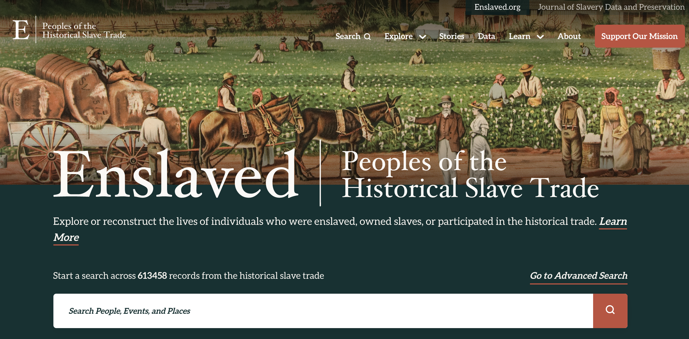 A new database featuring “613458 records from the historical slave trade”  | https://enslaved.org/ 