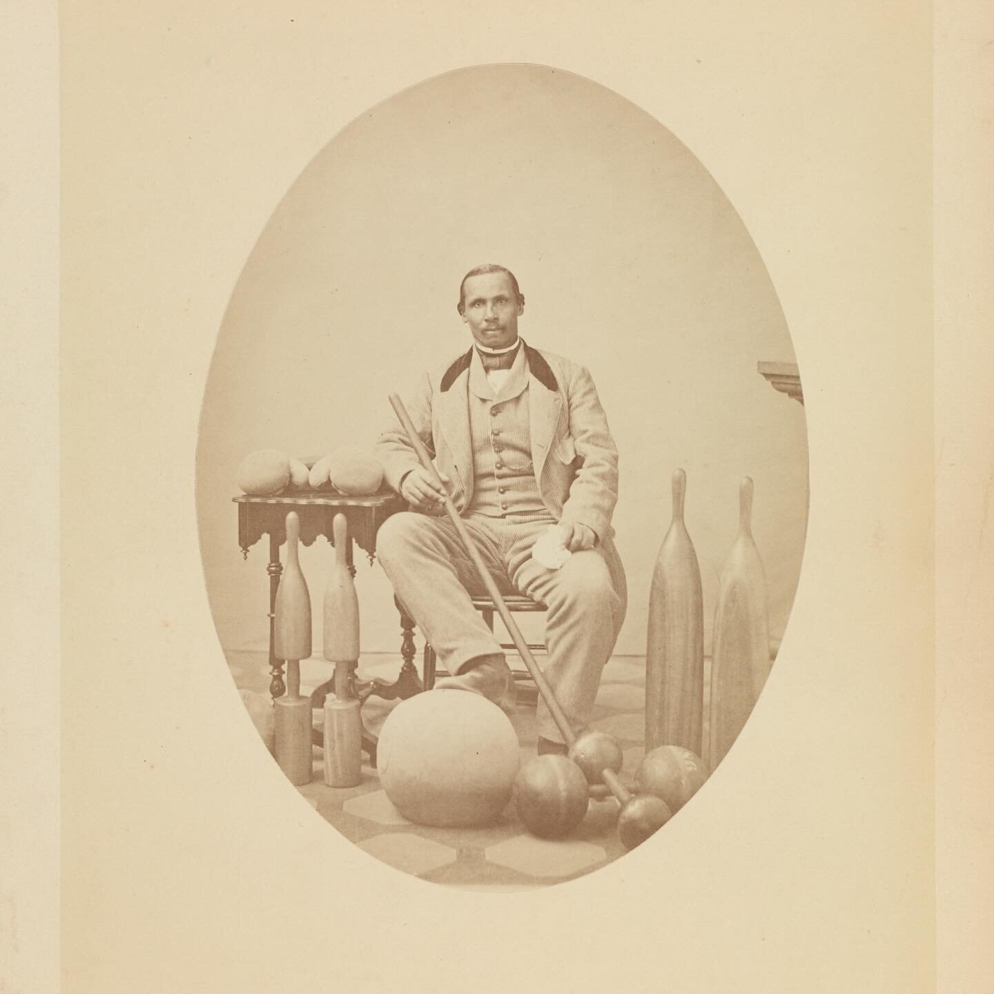c 1859-1871, studio portrait of Aaron Molyneaux Hewlett, the first Black &ldquo;gymnasium coach&rdquo; at Harvard University {*day twelve of the new year 💫 &hellip;how are those gym resolutions coming along?! 👀💪🏾 I won&rsquo;t get into how I&rsqu