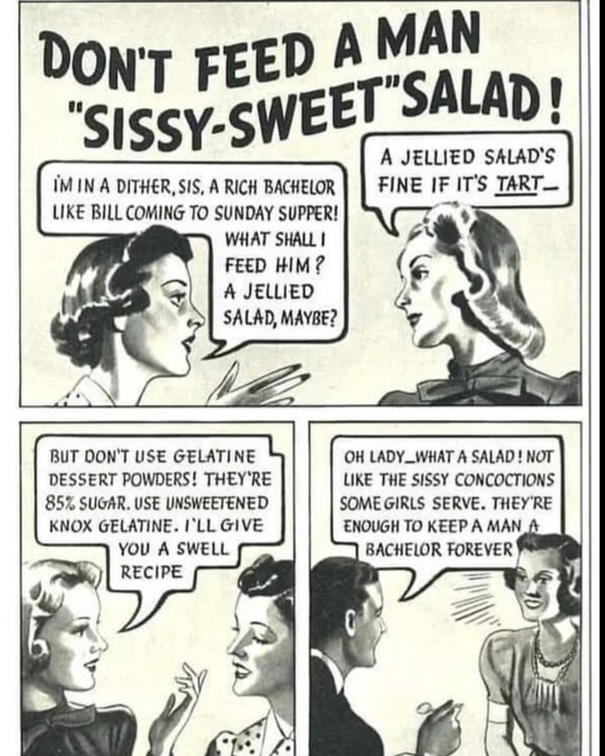 Vintage Sexism: ‘Sissy Sweet’ Salad with a Side of Sexism