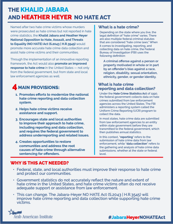 Jabara - Heyer NO HATE Act Fact Sheet