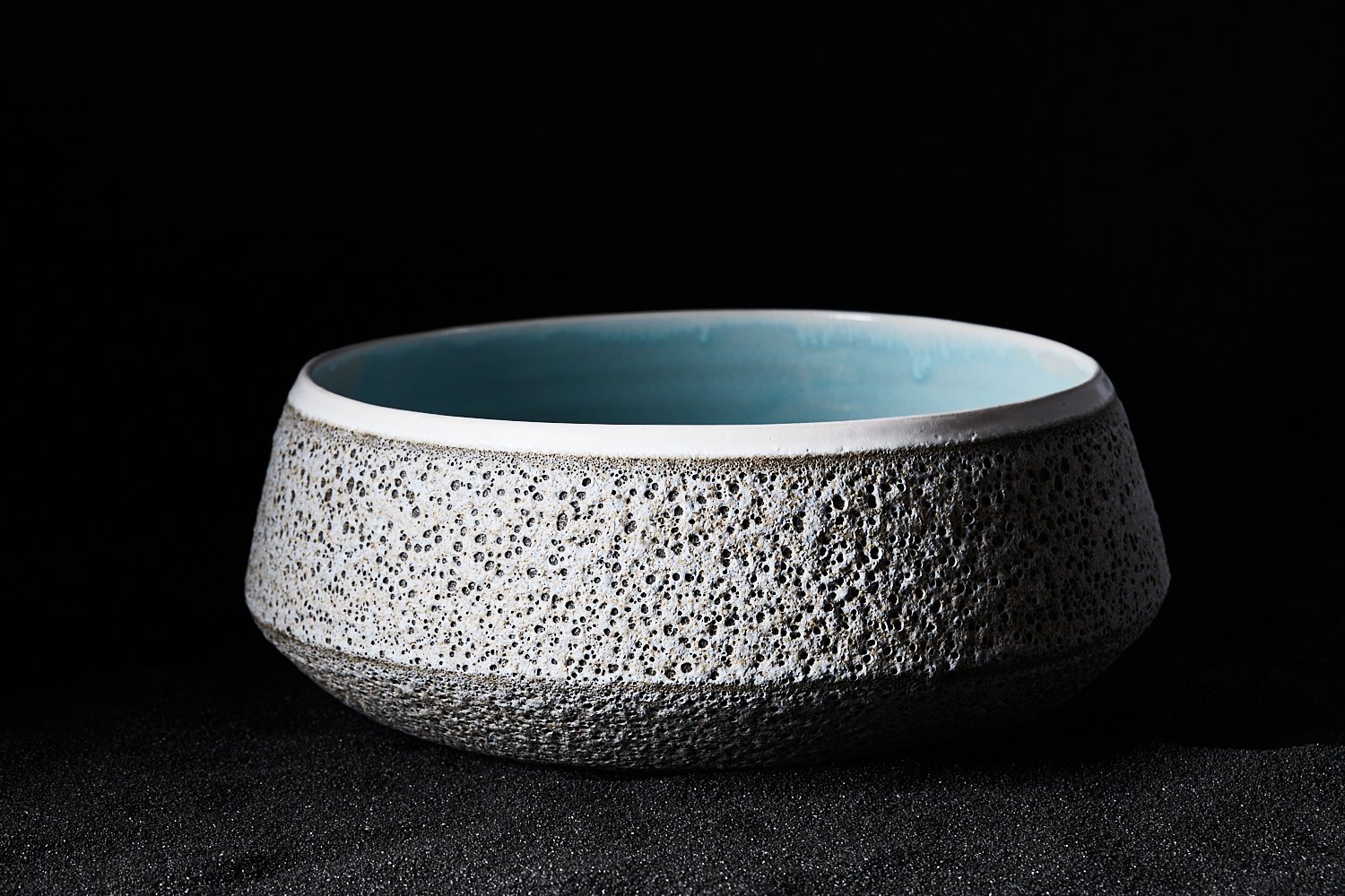 Medium plateau bowl - grey texture