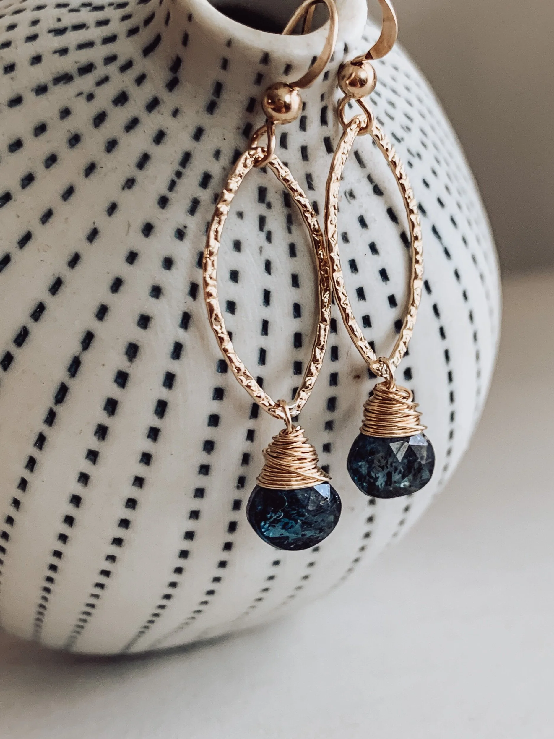 kyanite earrings