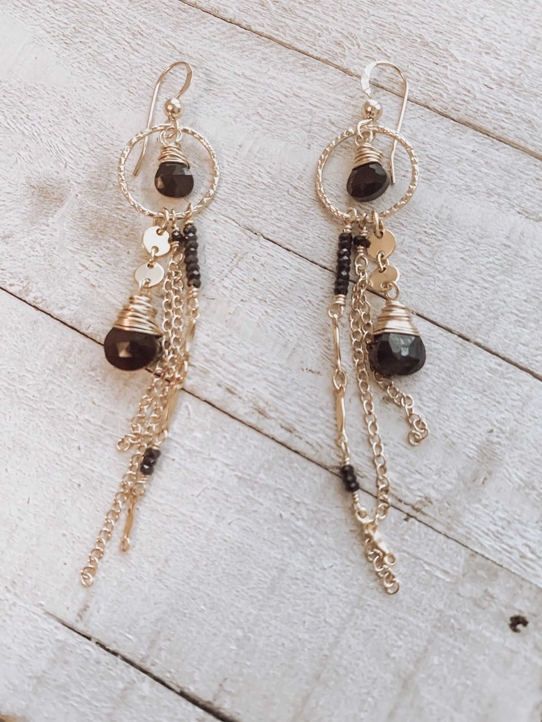 handmade craevita flowy boho earrings