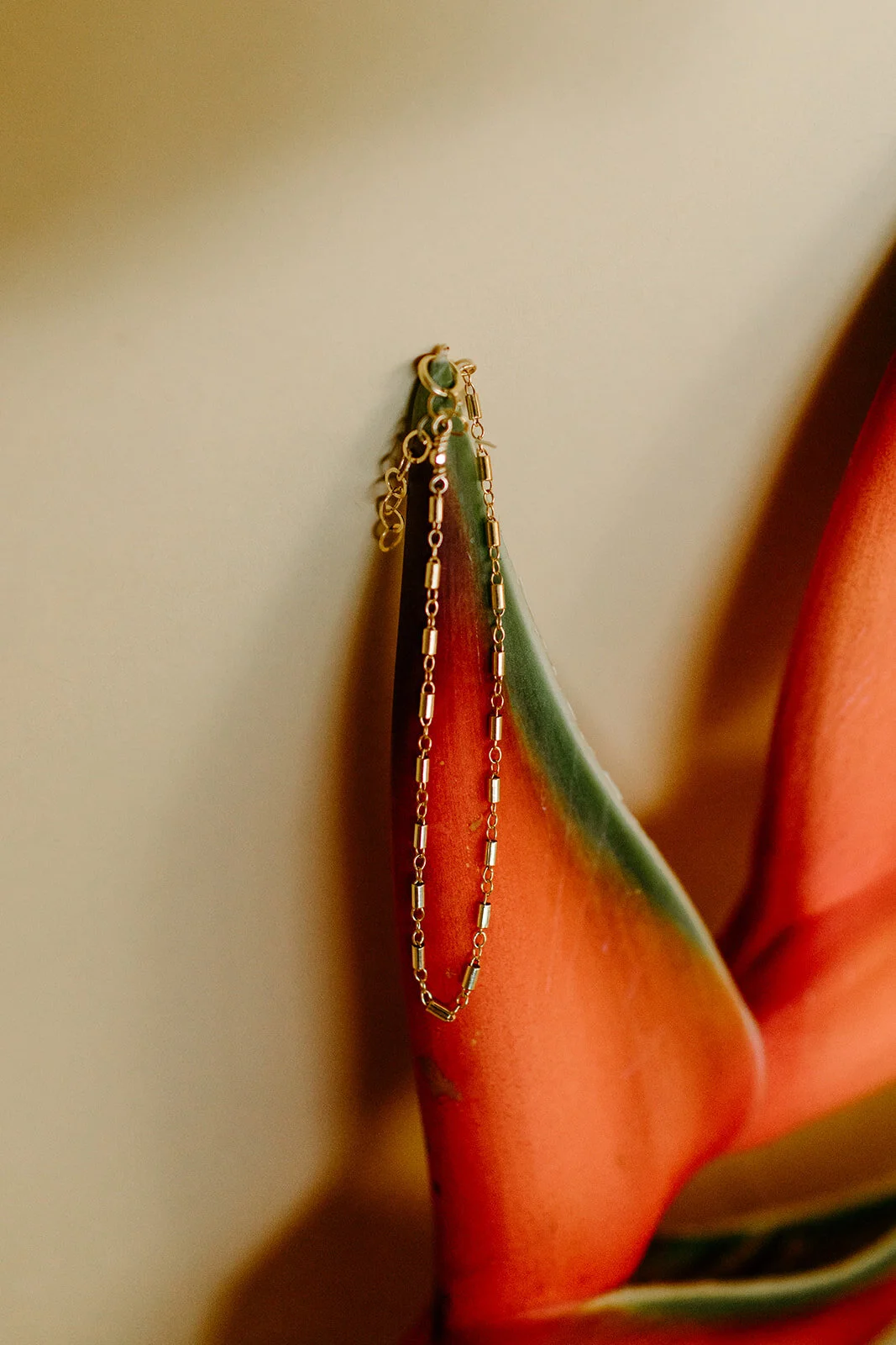 dainty handmade gold bracelet