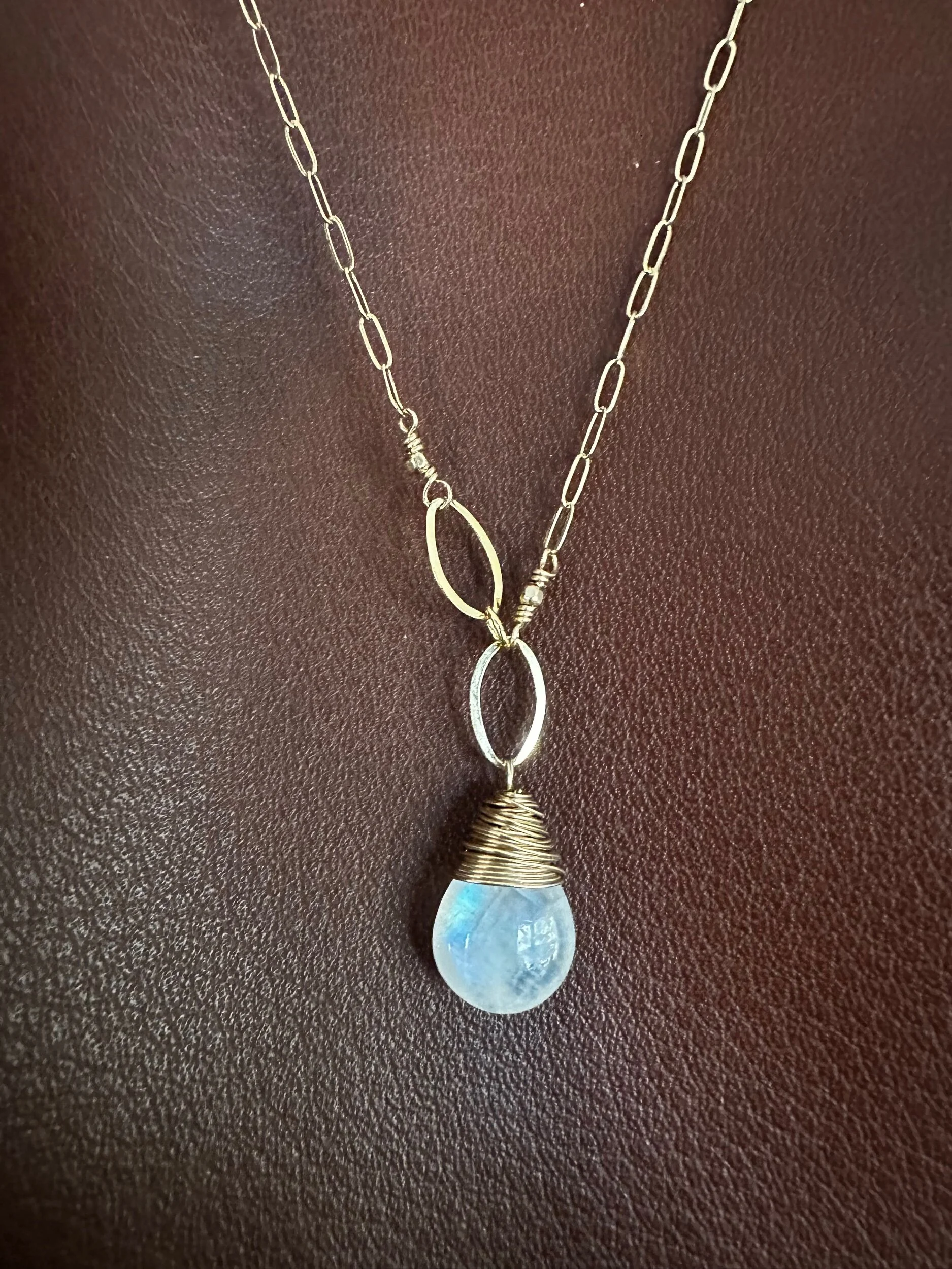 dainty gold gemstone chain