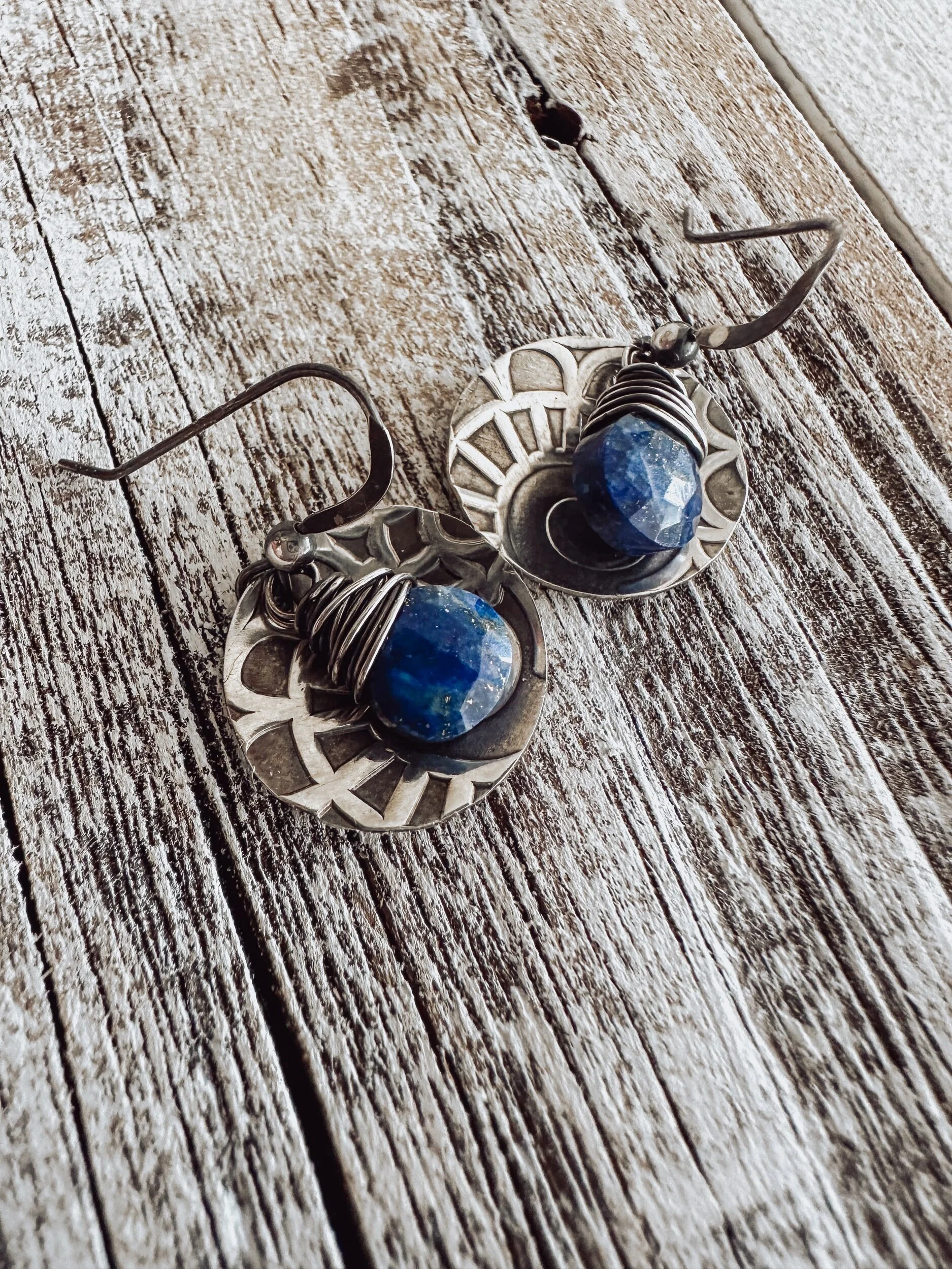 blue gemstone earrings