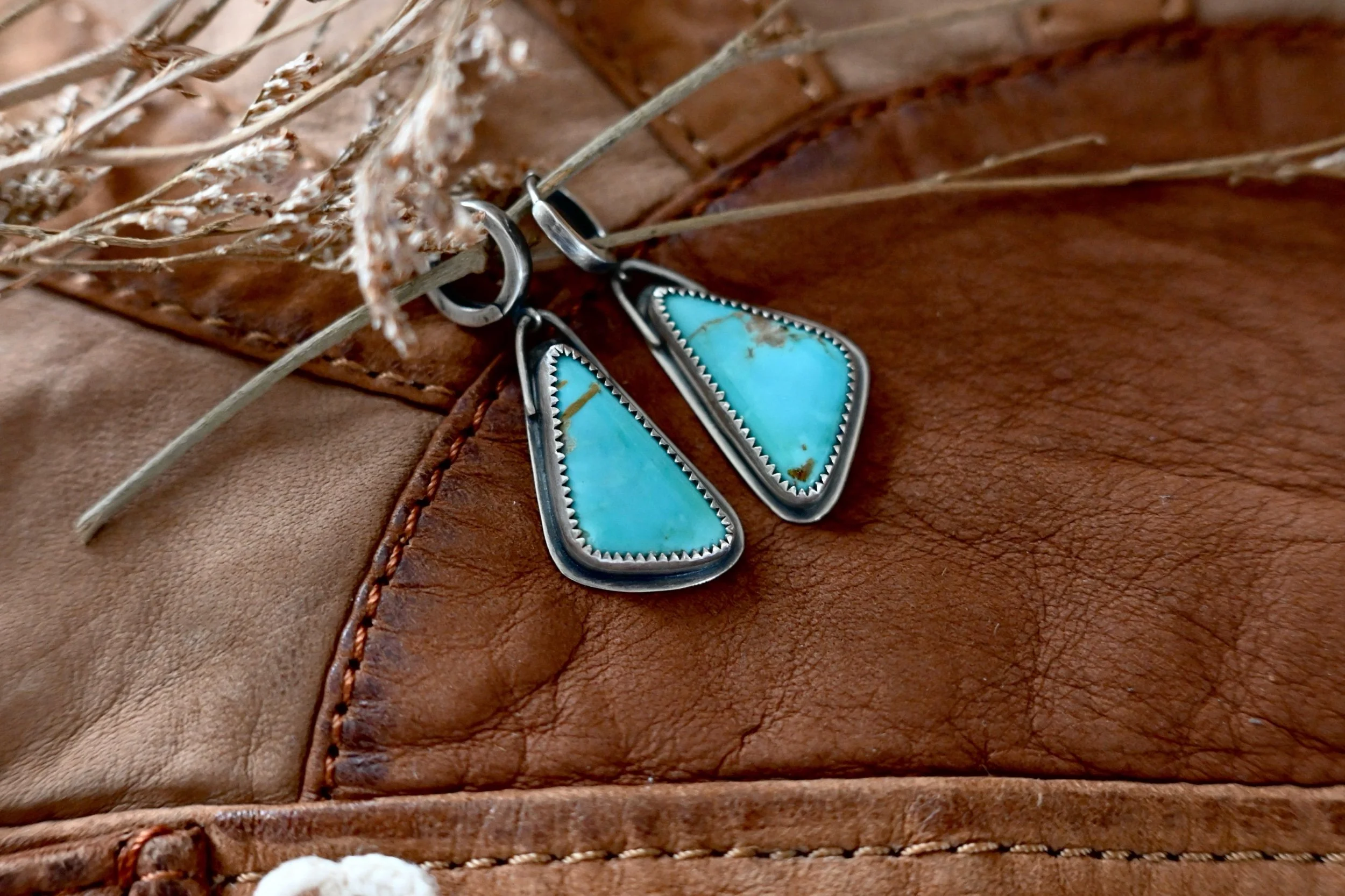 Kingman turquoise earrings