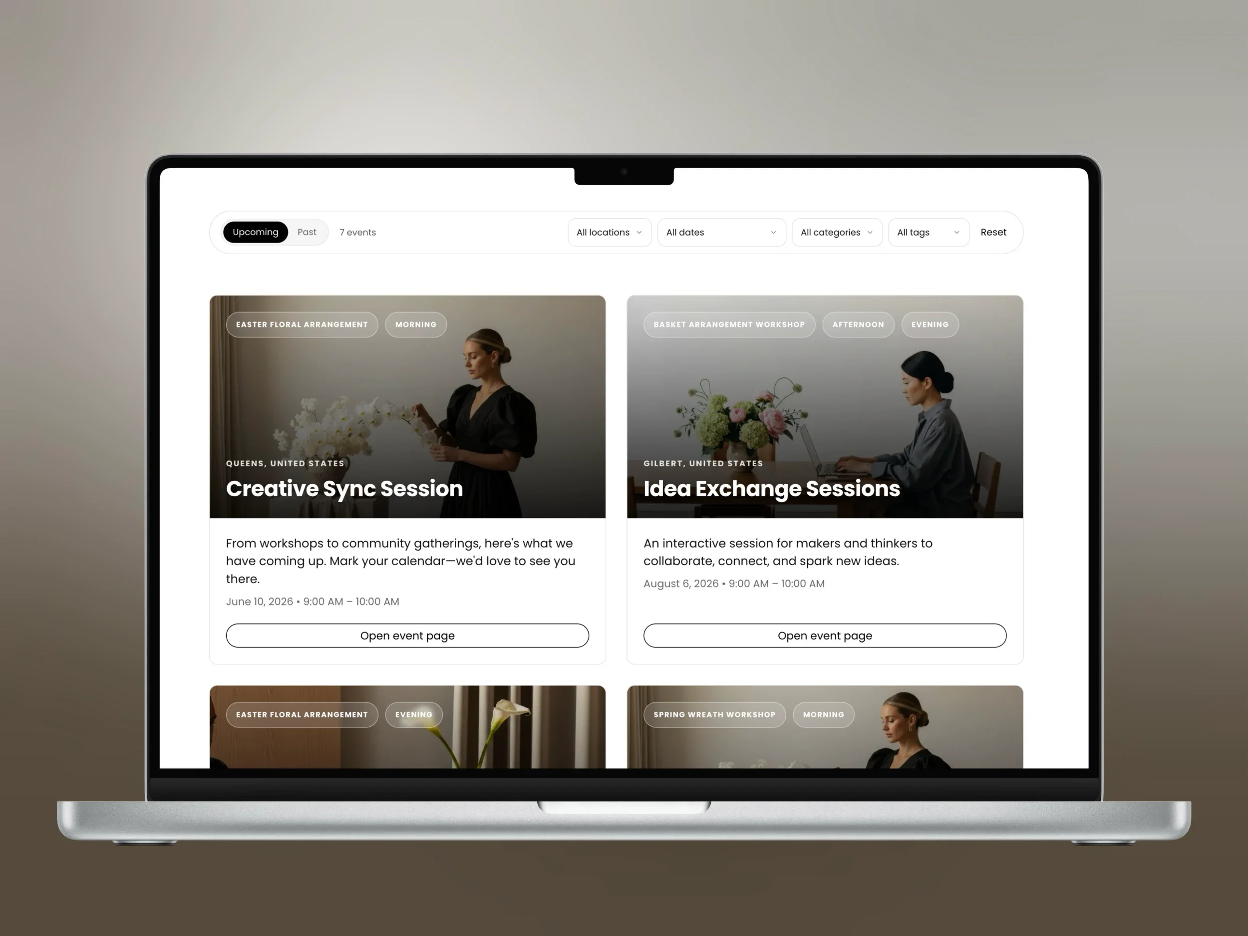 Squarespace Event &amp; Calendar Filter