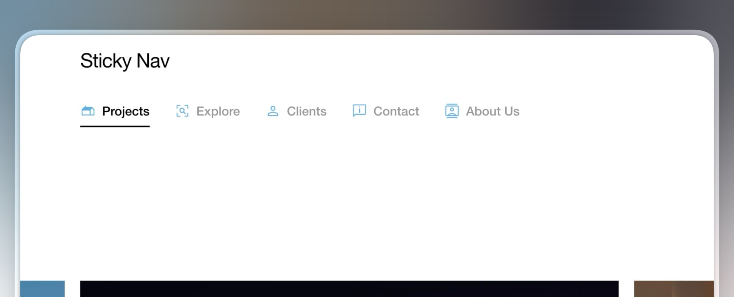 Secondary Sticky Navigation
