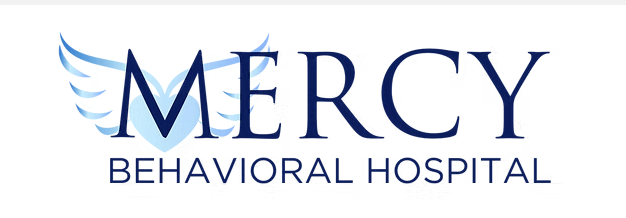 Logo of Mercy Behavioral Hospital with stylized wings.