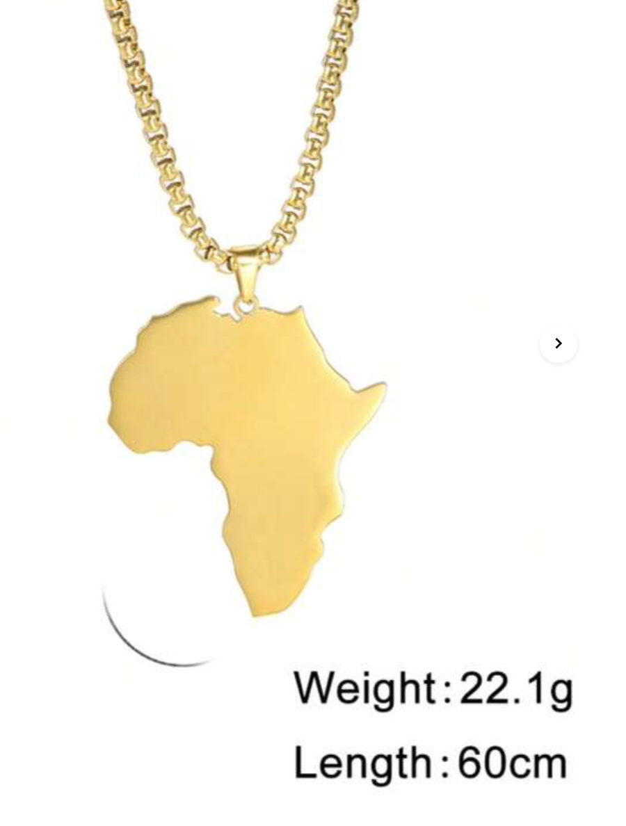 Men’s Africa map gold chain 1.3 - Style Me African.png