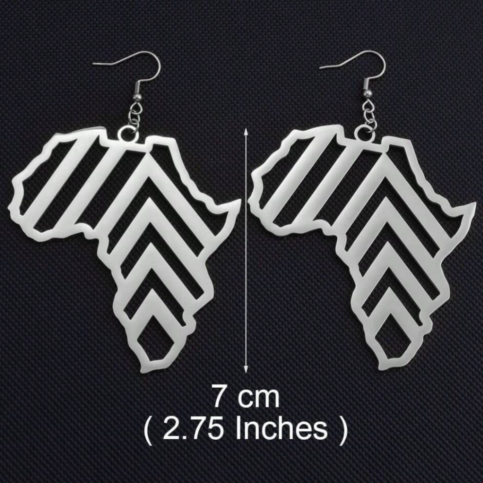 Oversize silver Africa map earrings 1.2 - Style Me African.png