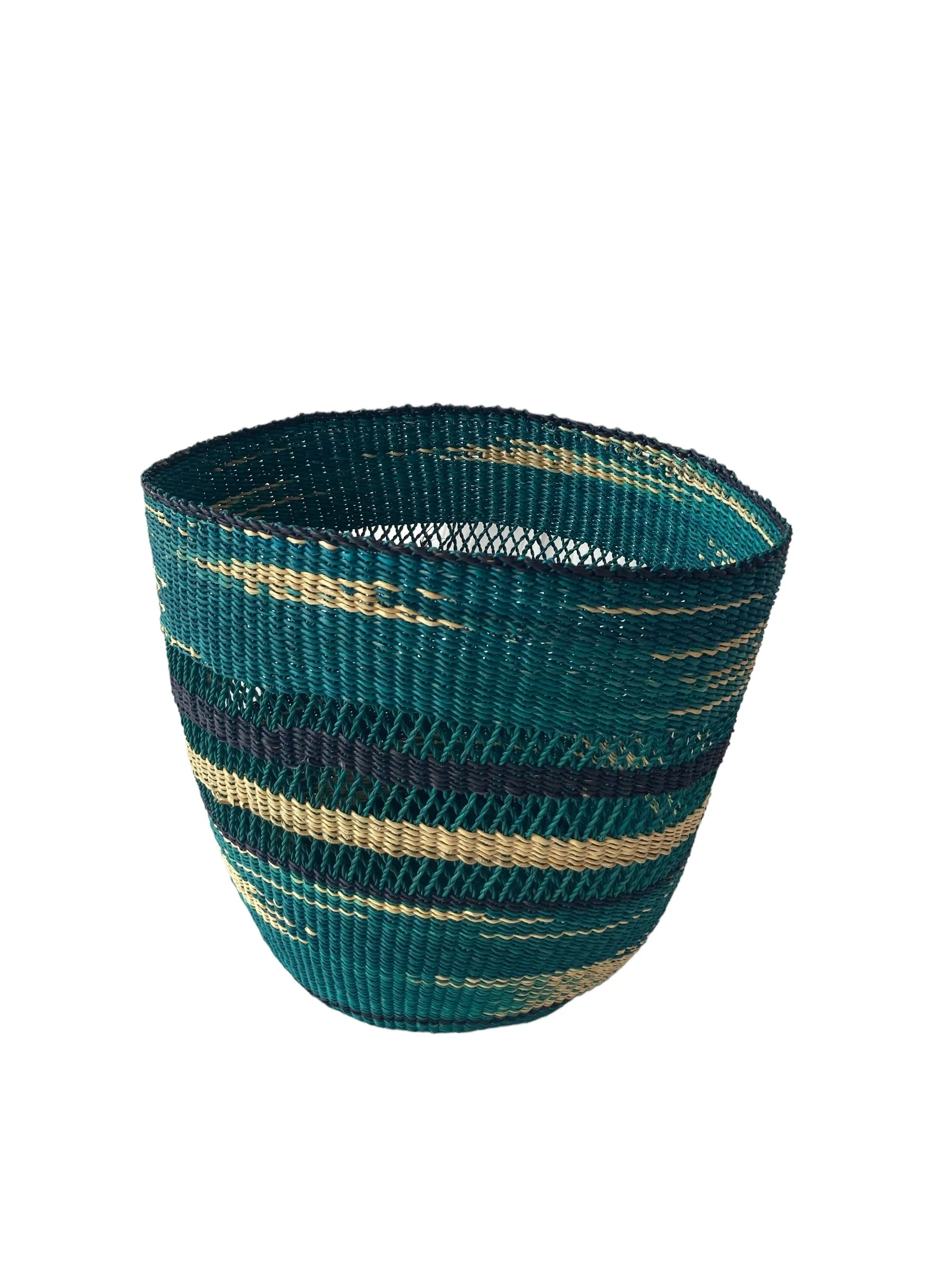 Blue African Mesh Storage Basket