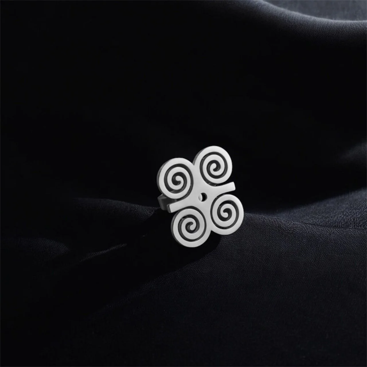 Unisex Silver Dwennimmen Adinkra ring 1.2 - Style Me African.jpeg